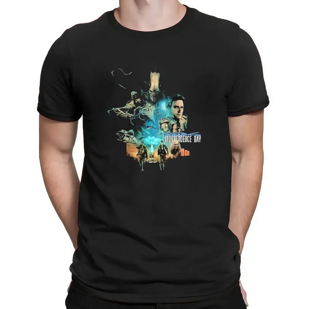 Independence Day Alien Attack Collage T Shirt