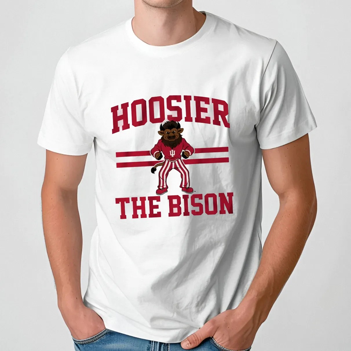 Indiana Hoosiers Hoosier The Bison Mascot T Shirt