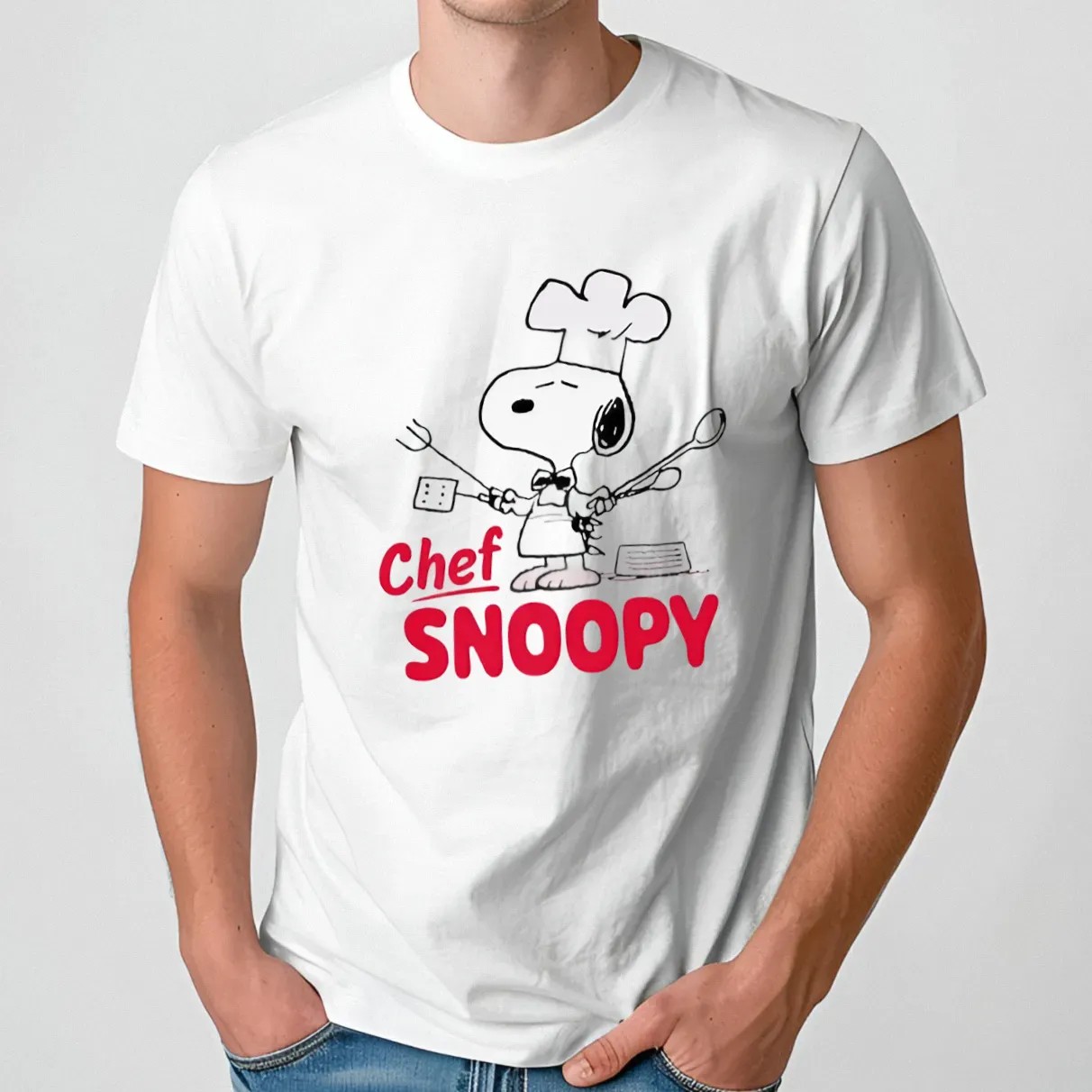 Jeremy Allen White Wearing Chef Snoopy T Shirt