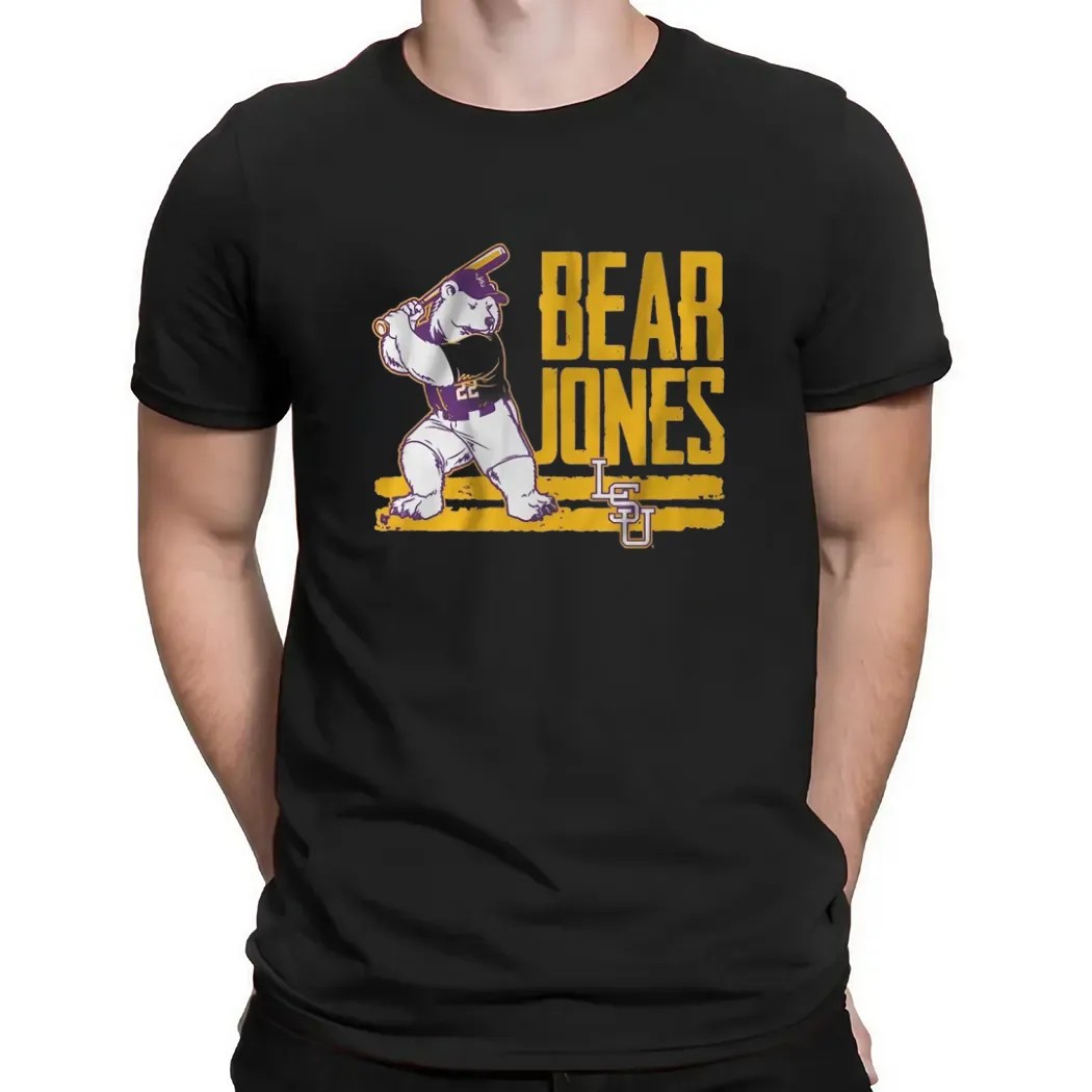 LSU Baseball Jared Jones Bear T Shirt