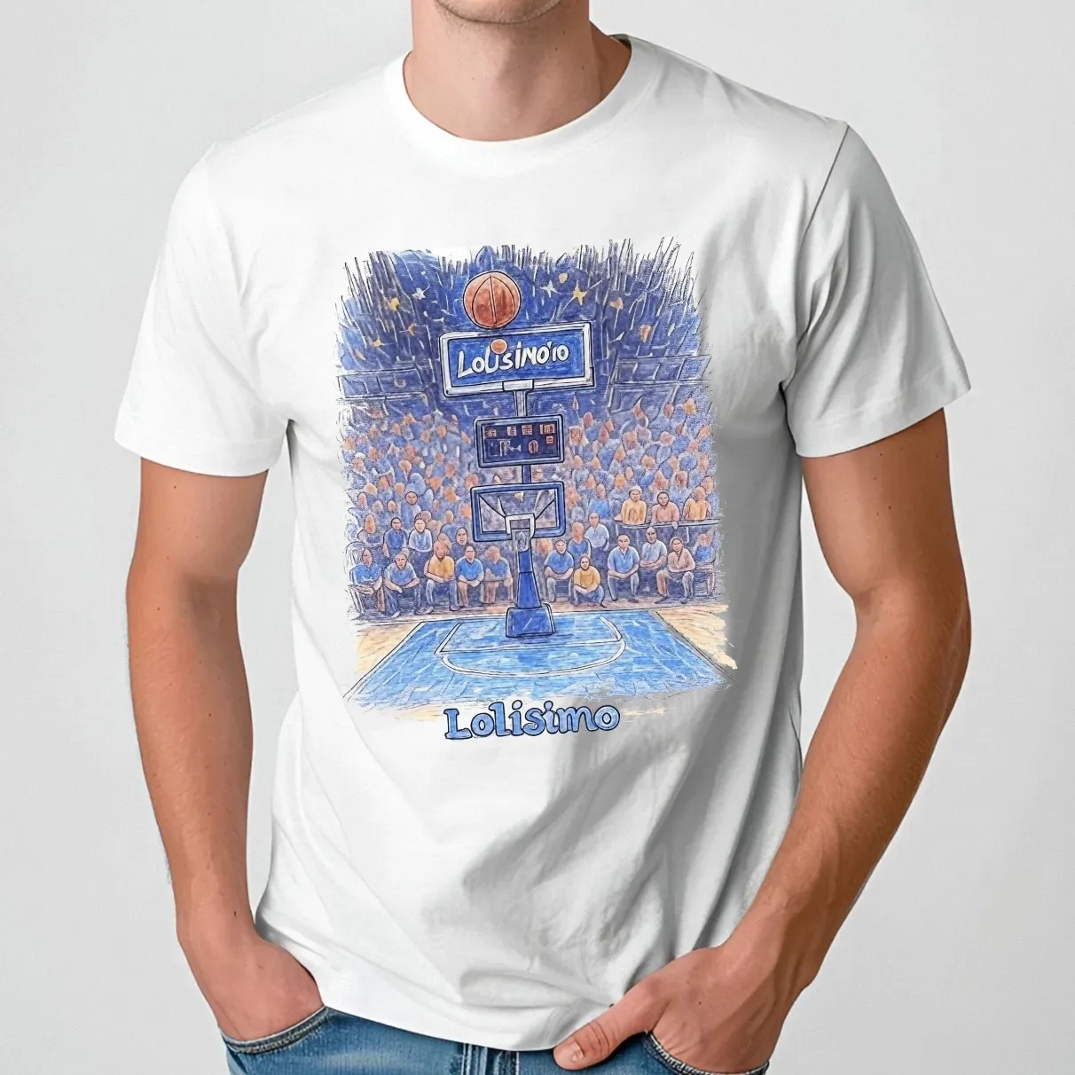 Lolismo Hoops Courtside Vibes and Comic Style T Shirt