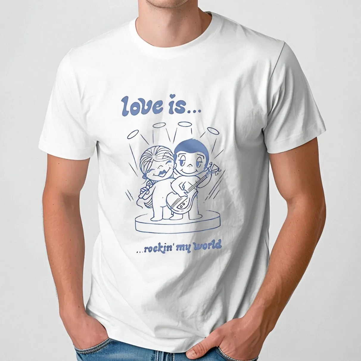 Love is rockin’ my world ringer t shirt