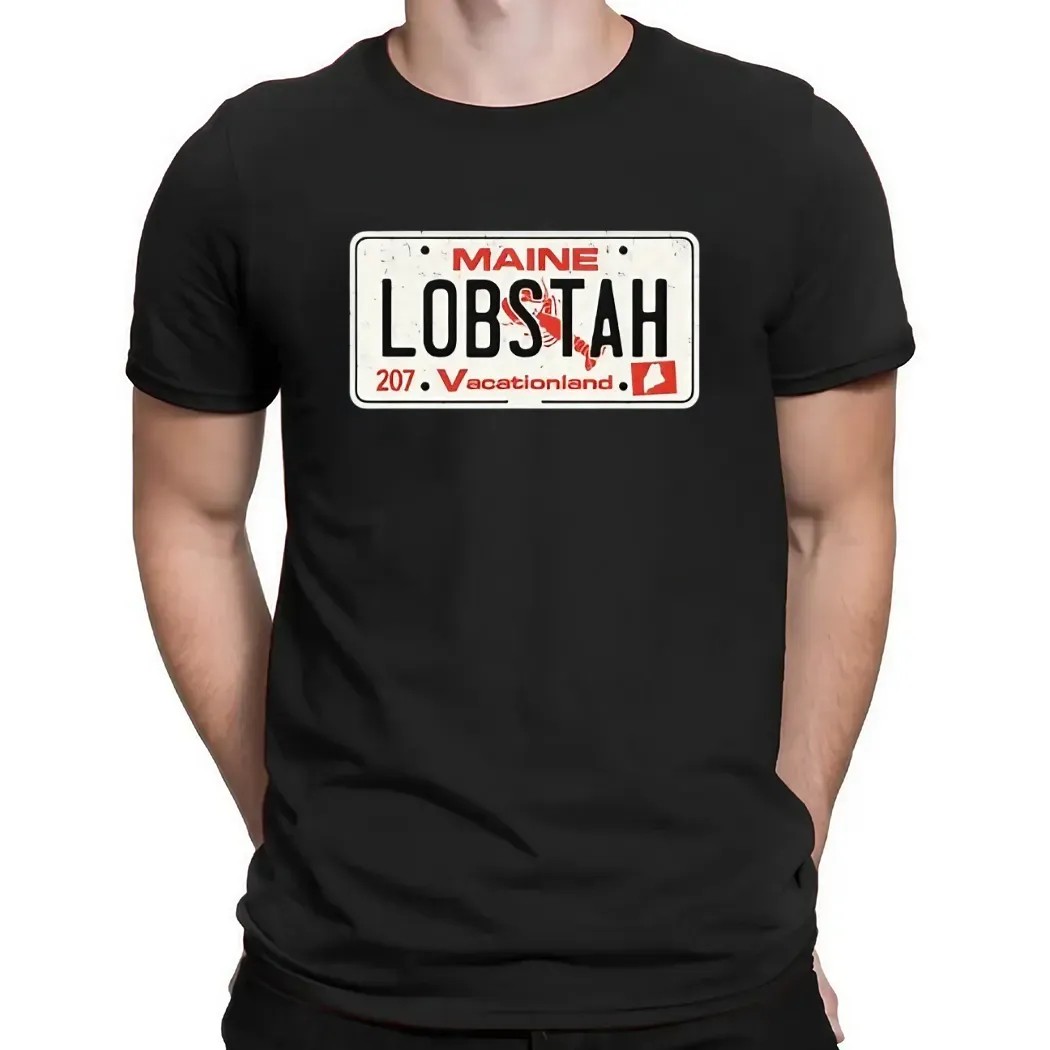 Maine Lobstah License Plate T Shirt