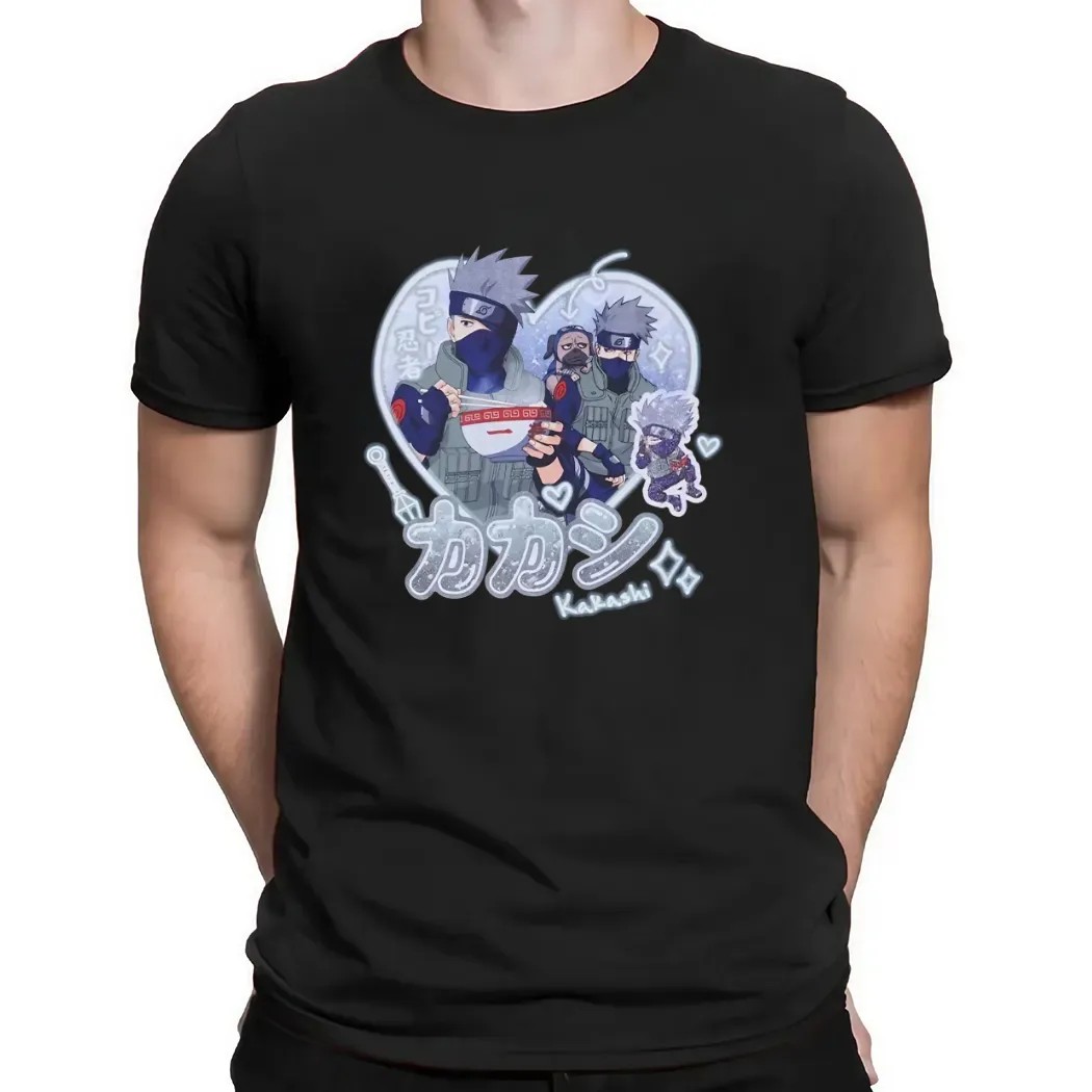 Naruto Shippuden Kakashi Heart Glitter Collage T Shirt
