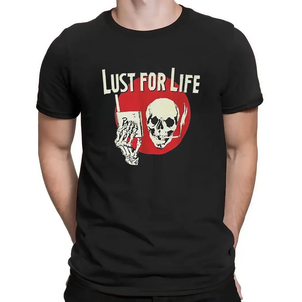 Nicholas Wearing Skull Lust For Life T Shirt
