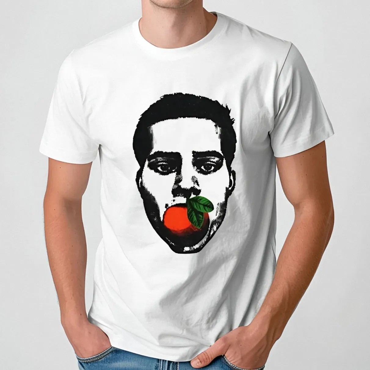 Nick Wilkins orange face t shirt