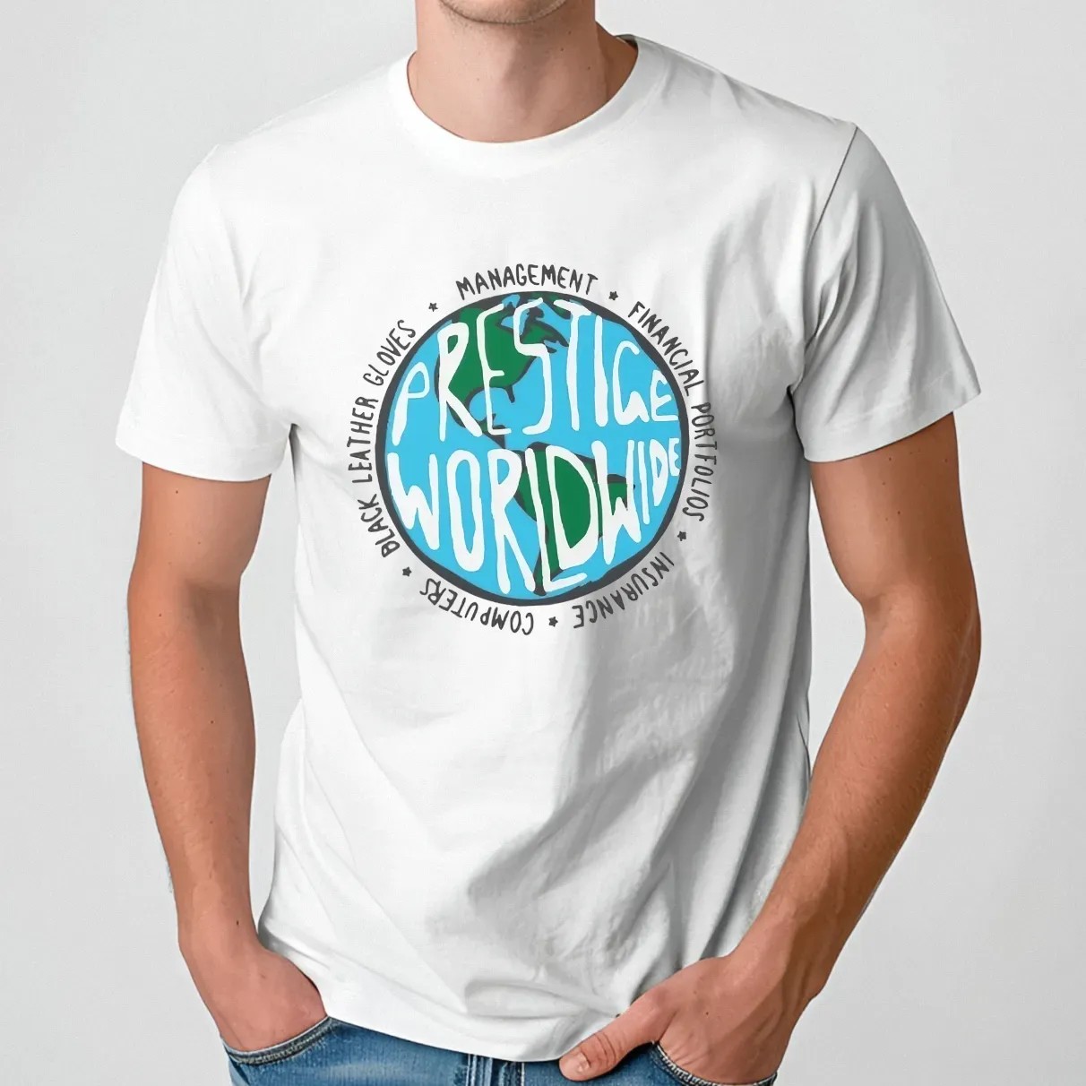 Prestige Worldwide - Weiß Essential T Shirt