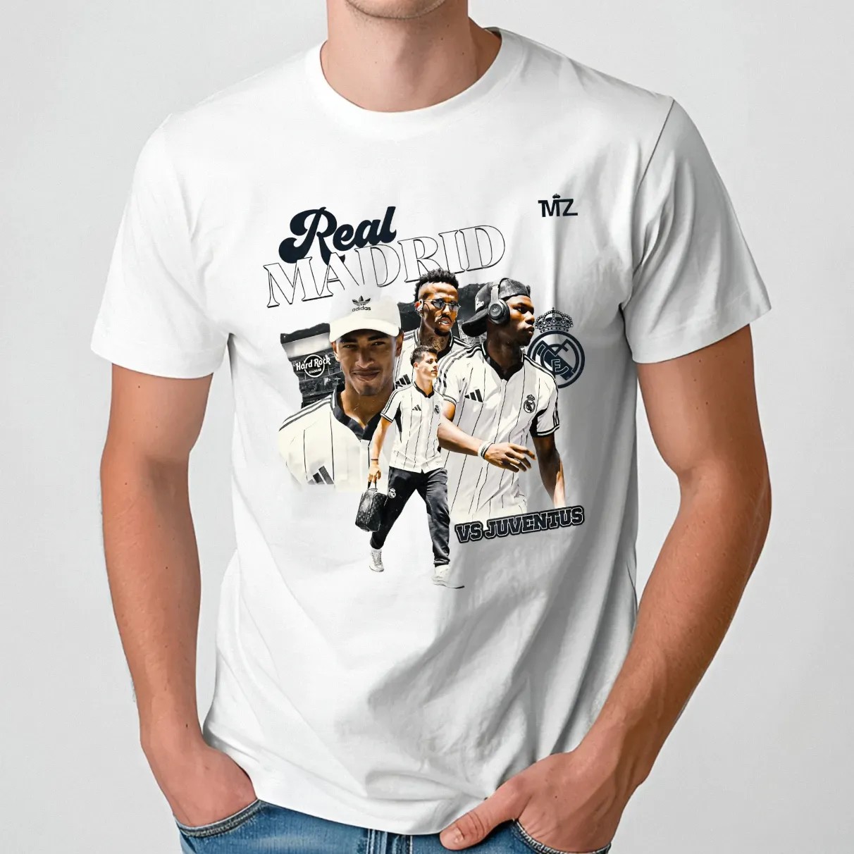 Real Madrid Vs Juventus Collage 2025 T Shirt