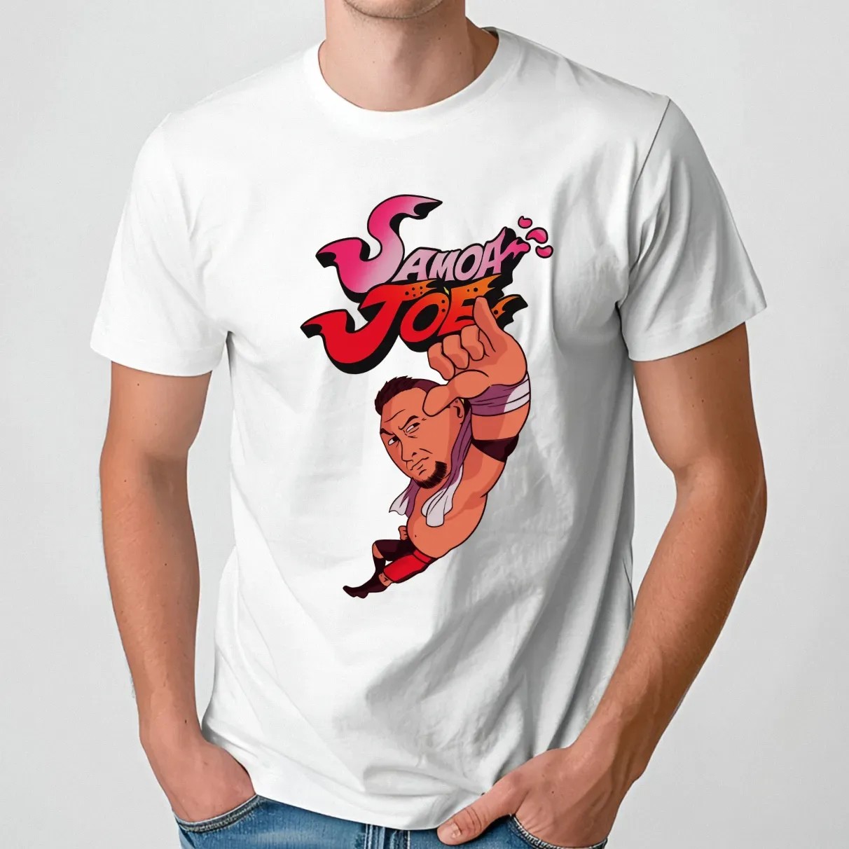 Samoa Joe Wwe Cartoon T Shirt