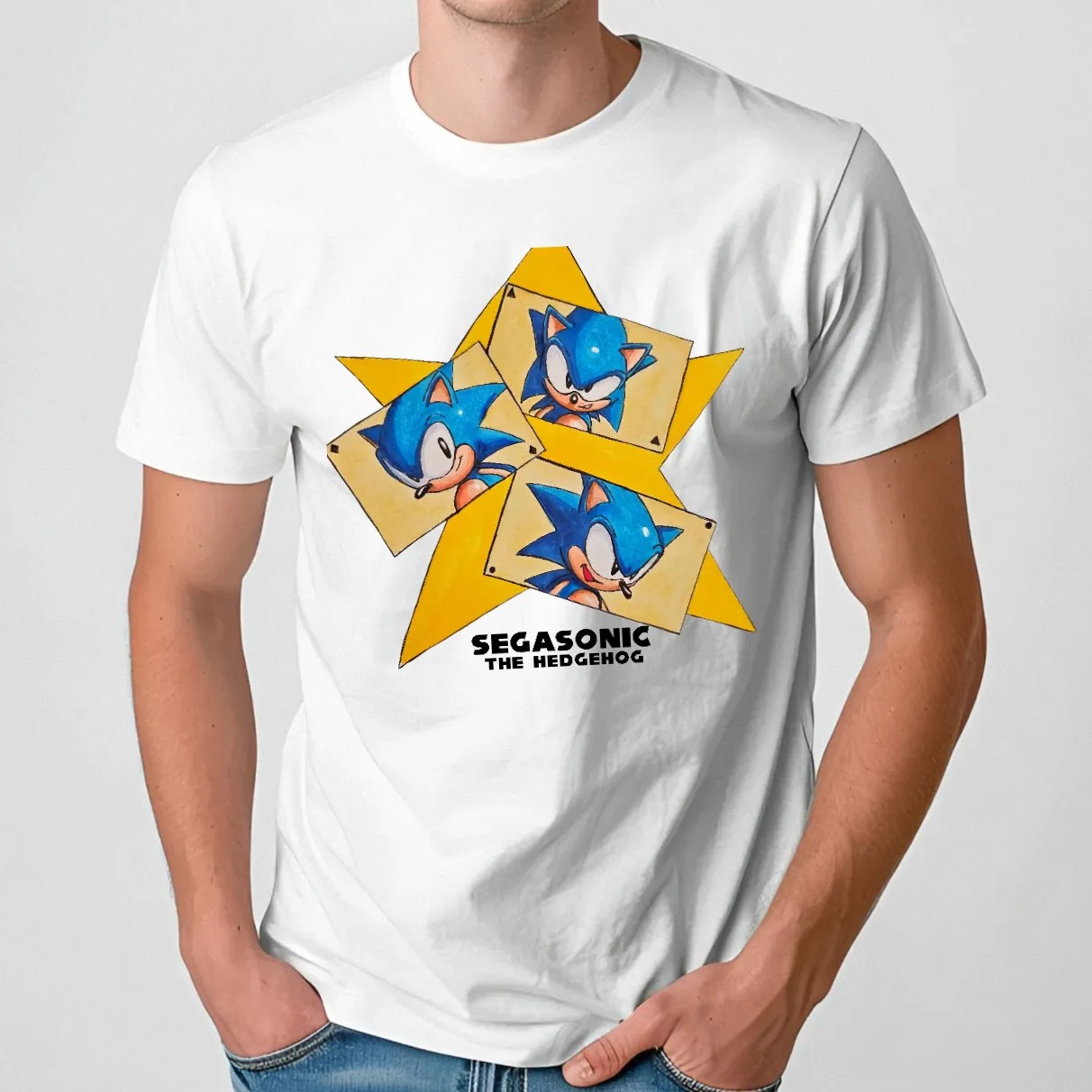 Segasonic The Hedgehog Star T Shirt