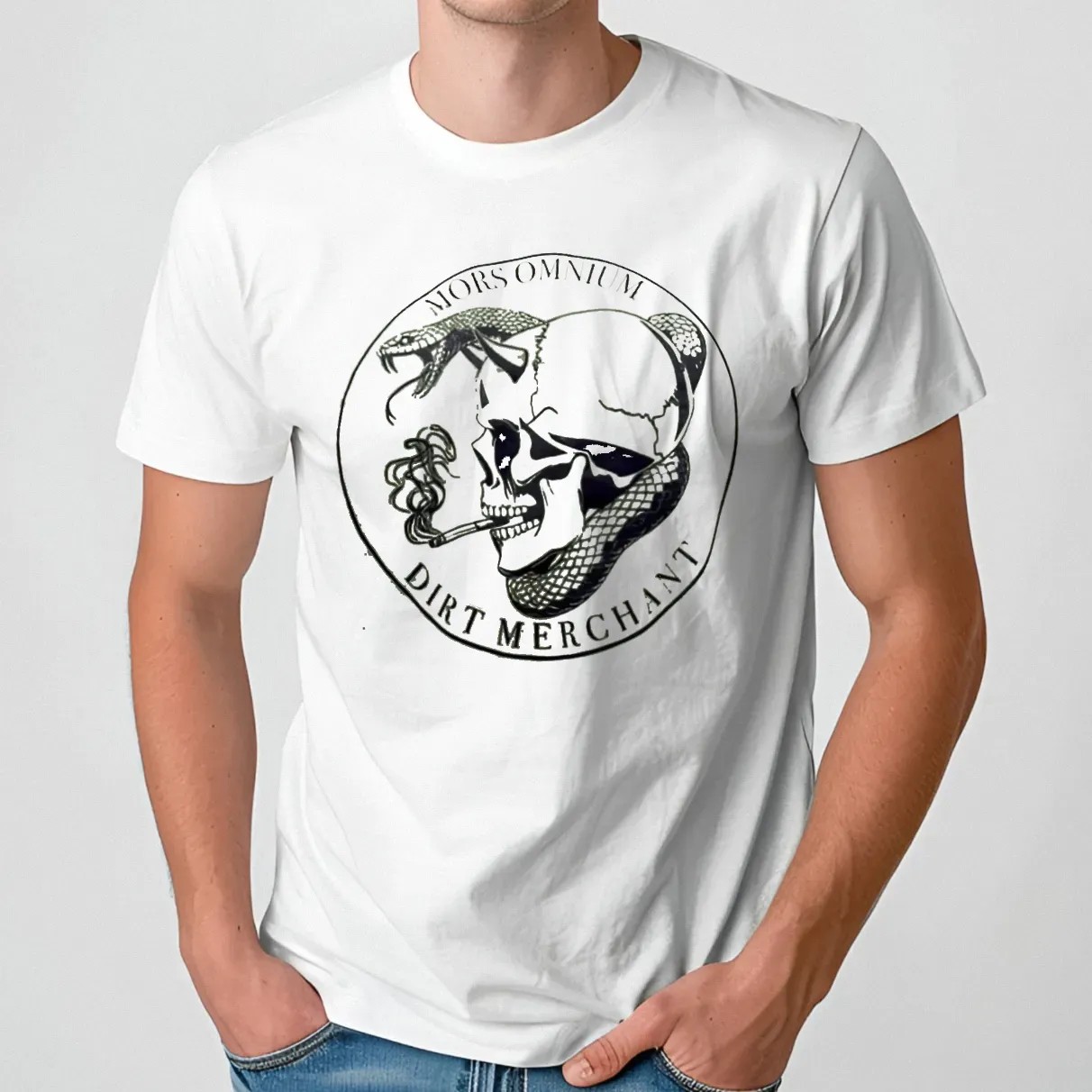 Skull Snake Mors Omnium Dirt Merchant T Shirt