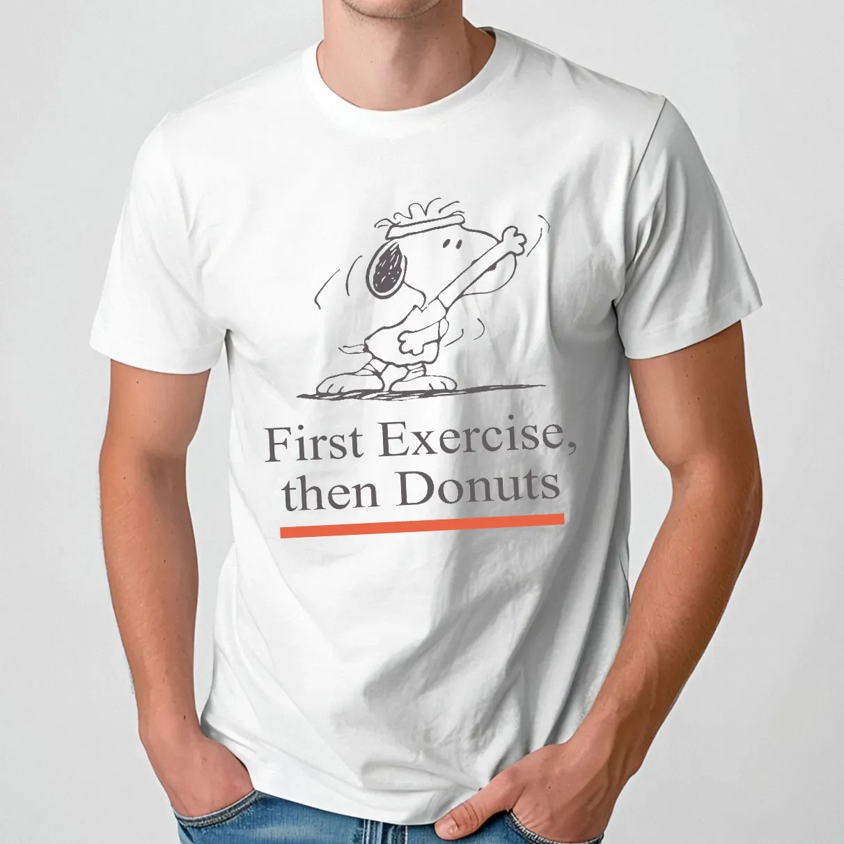 Snoopy First Exercise Then Donuts T Shirt