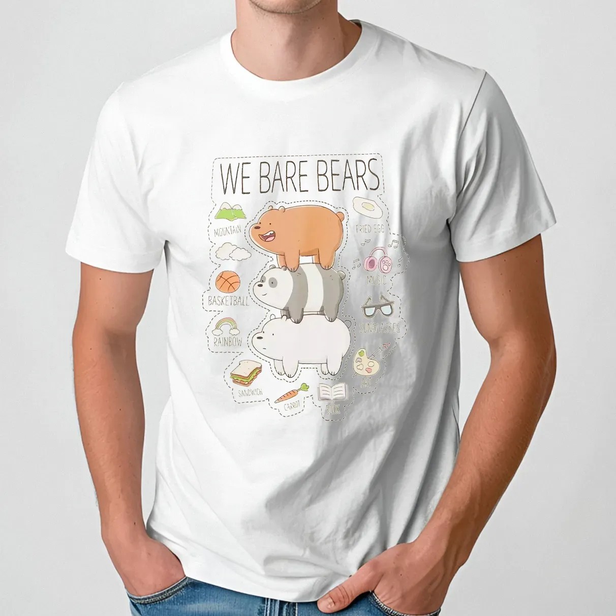 We Bare Bears Stack Icons T Shirt