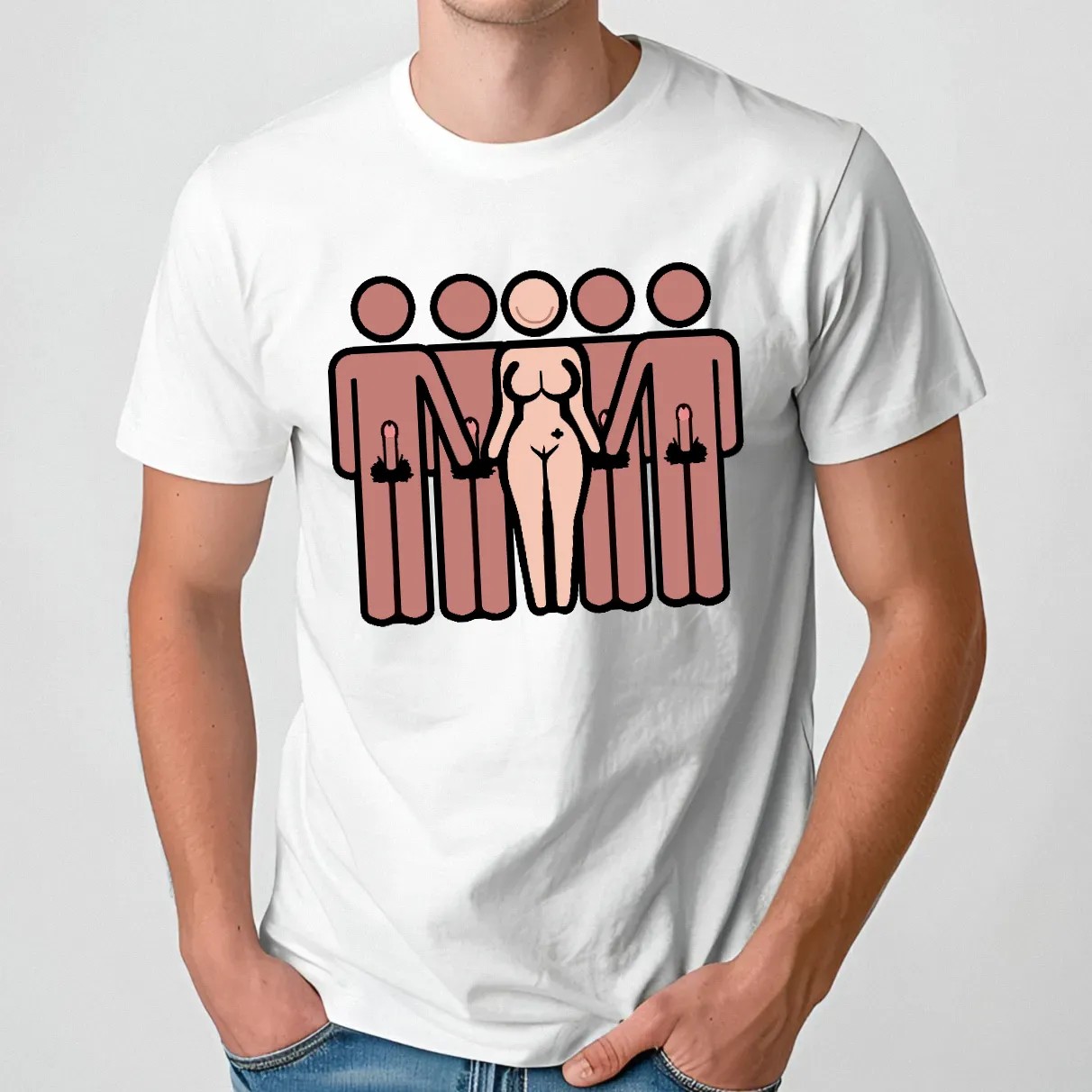Woman give penis man funny T Shirt