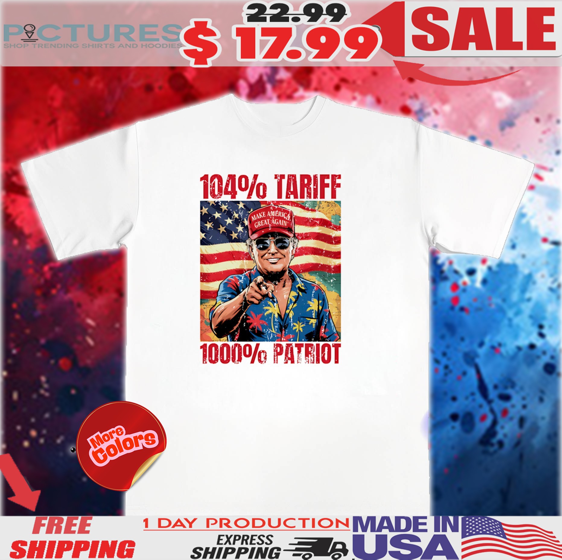 104 Tariff 1000 Patriot Trump China Shirt
