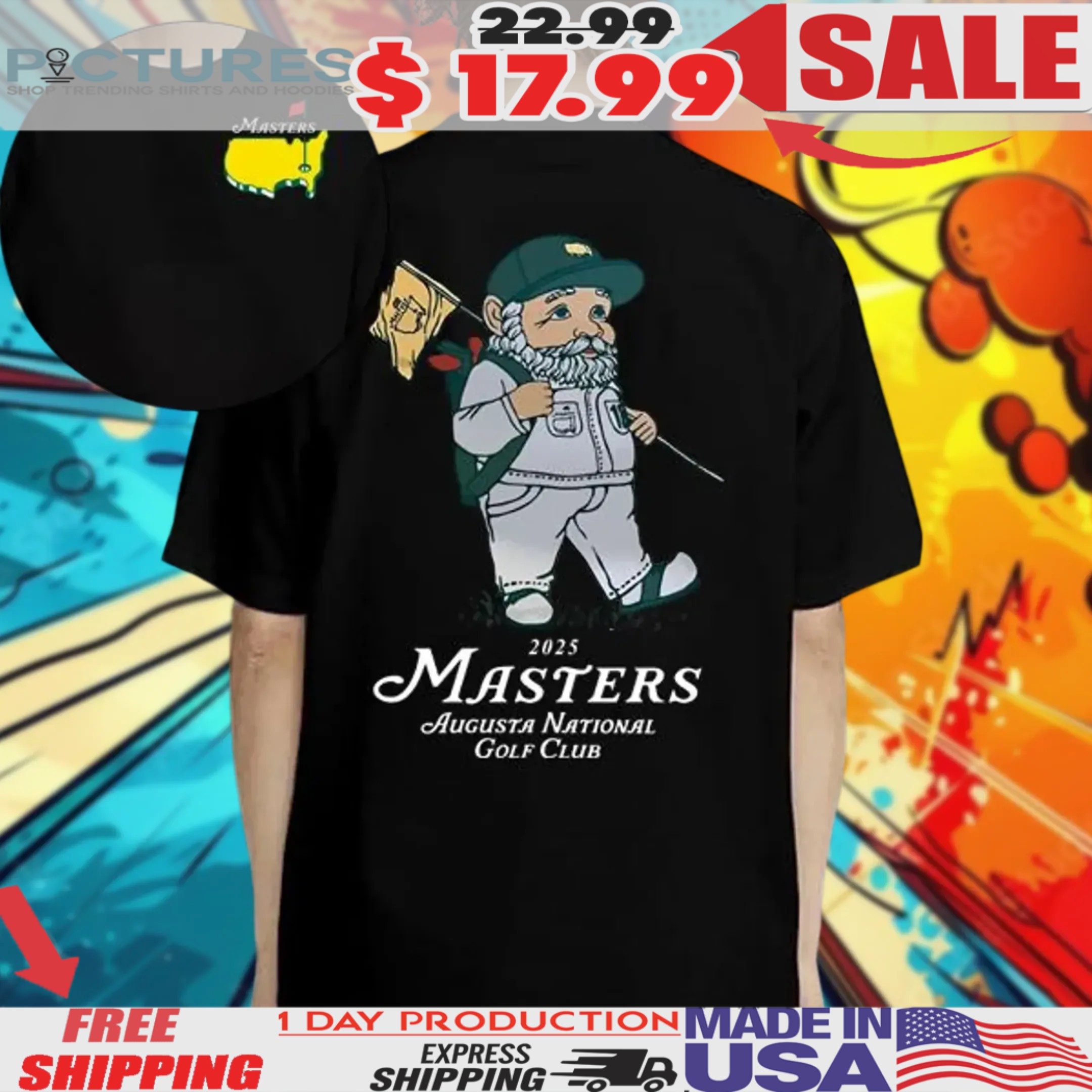 2025 Masters Augusta National Golf Champions Caddie Gnome Shirt 2 2025 Masters Augusta National Golf Champions Caddie Gnome Shirt
