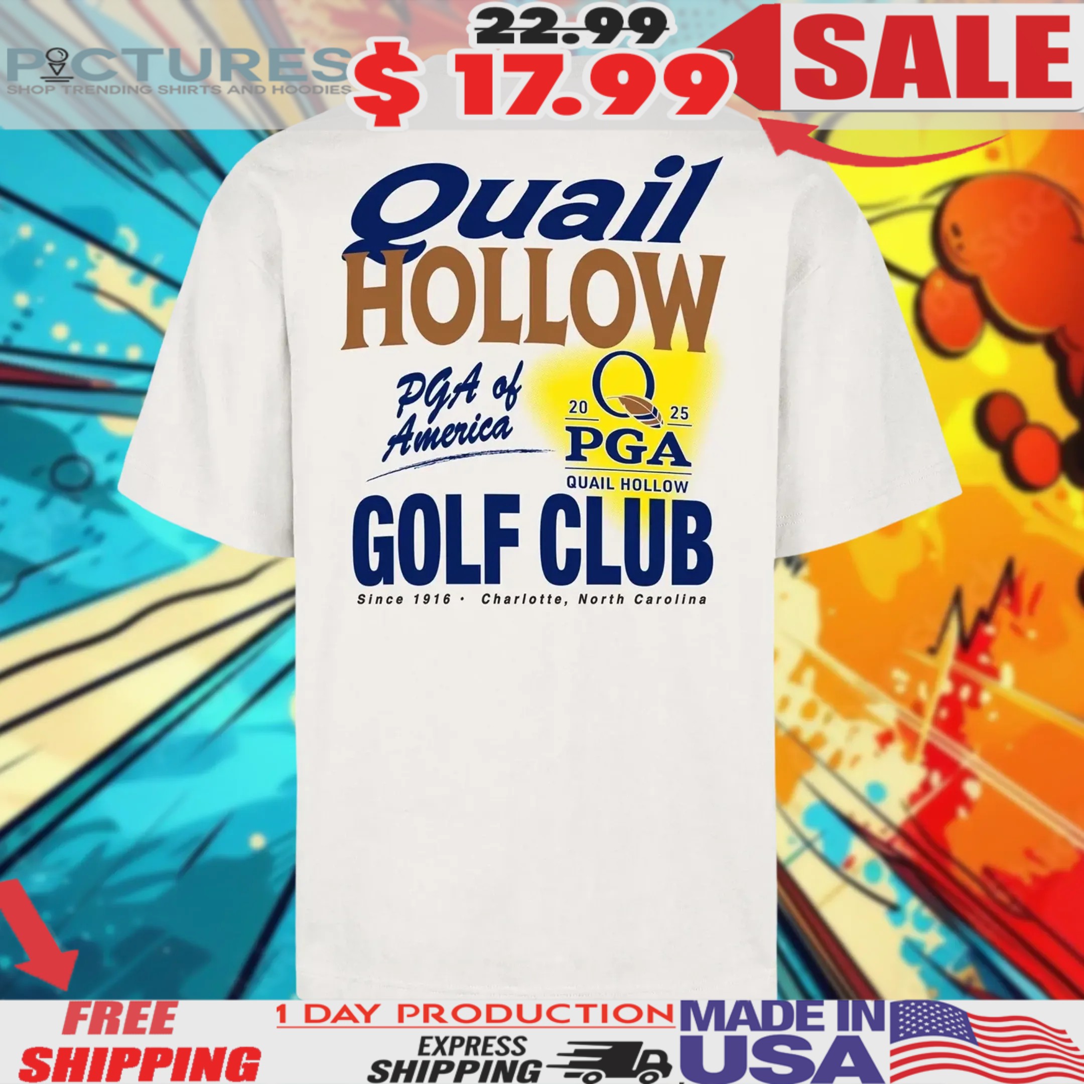 47 Brand 2025 Pga Championship All Fire Foundation Shirt