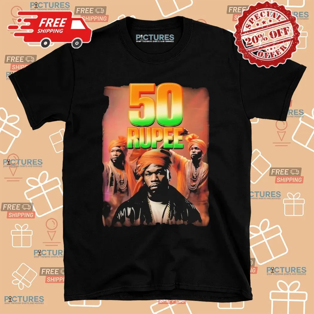 50 Cent 50 Rupee Parody T Shirt