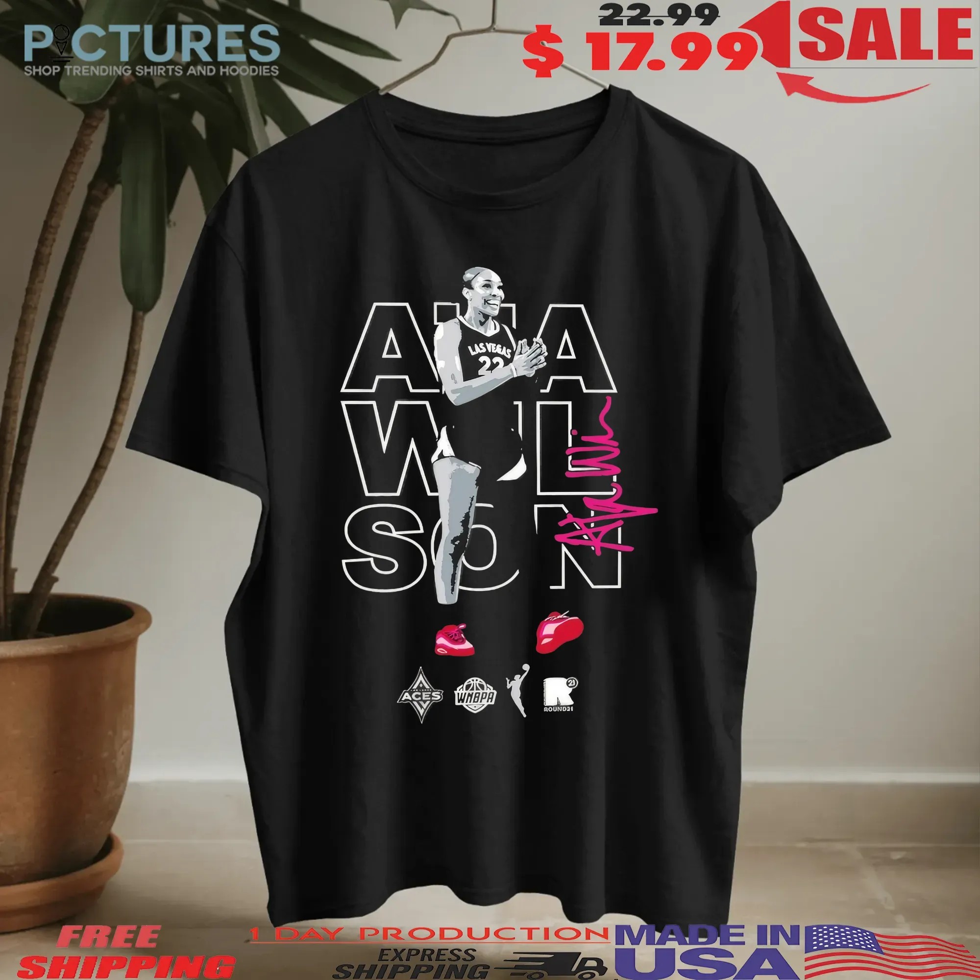 A'ja Wilson Las Vegas Aces Round21 Poster T Shirt
