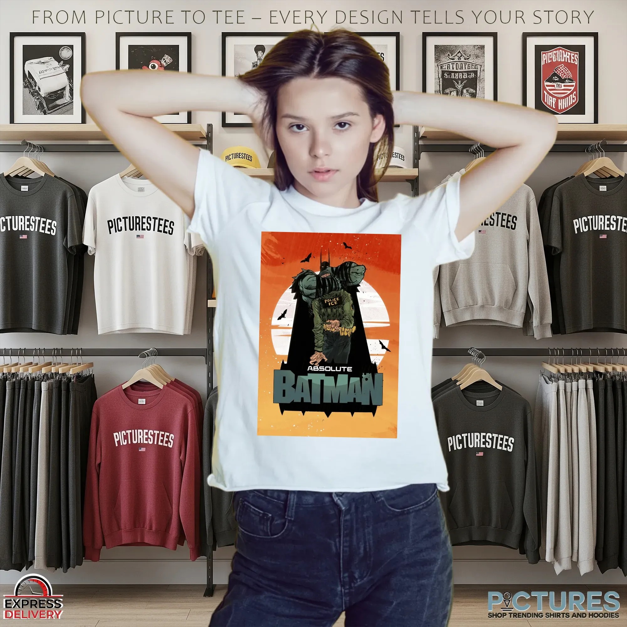 Absolute Batman Police Ice Graphic T Shirt 9 Absolute Batman Police Ice Graphic T Shirt