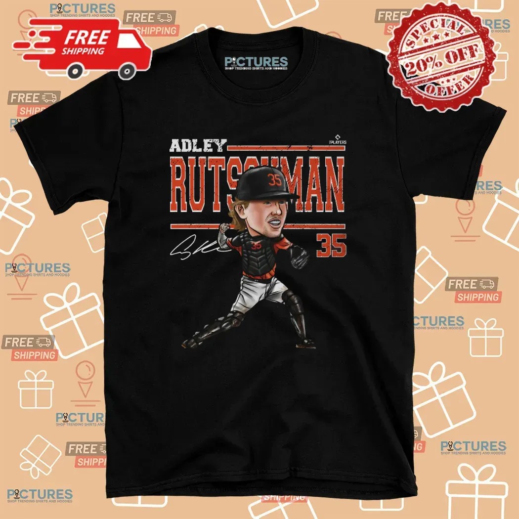 Adley Rutschman Baltimore Orioles  Cartoon Signature T Shirt
