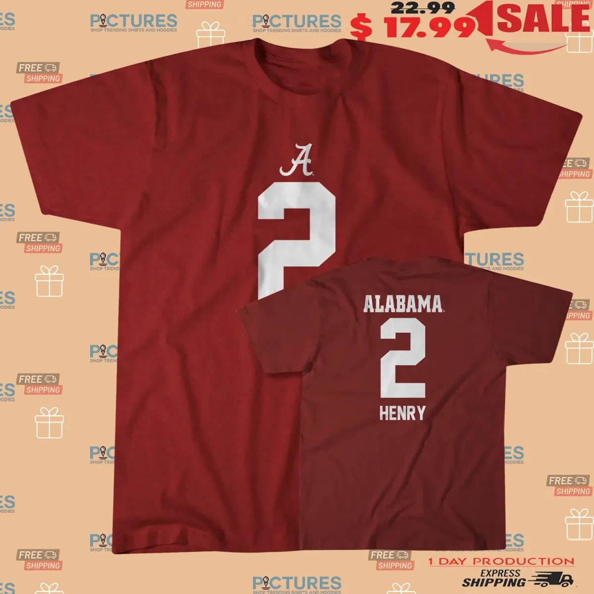 Alabama Football Derrick Henry 2 Double Sided T Shirt