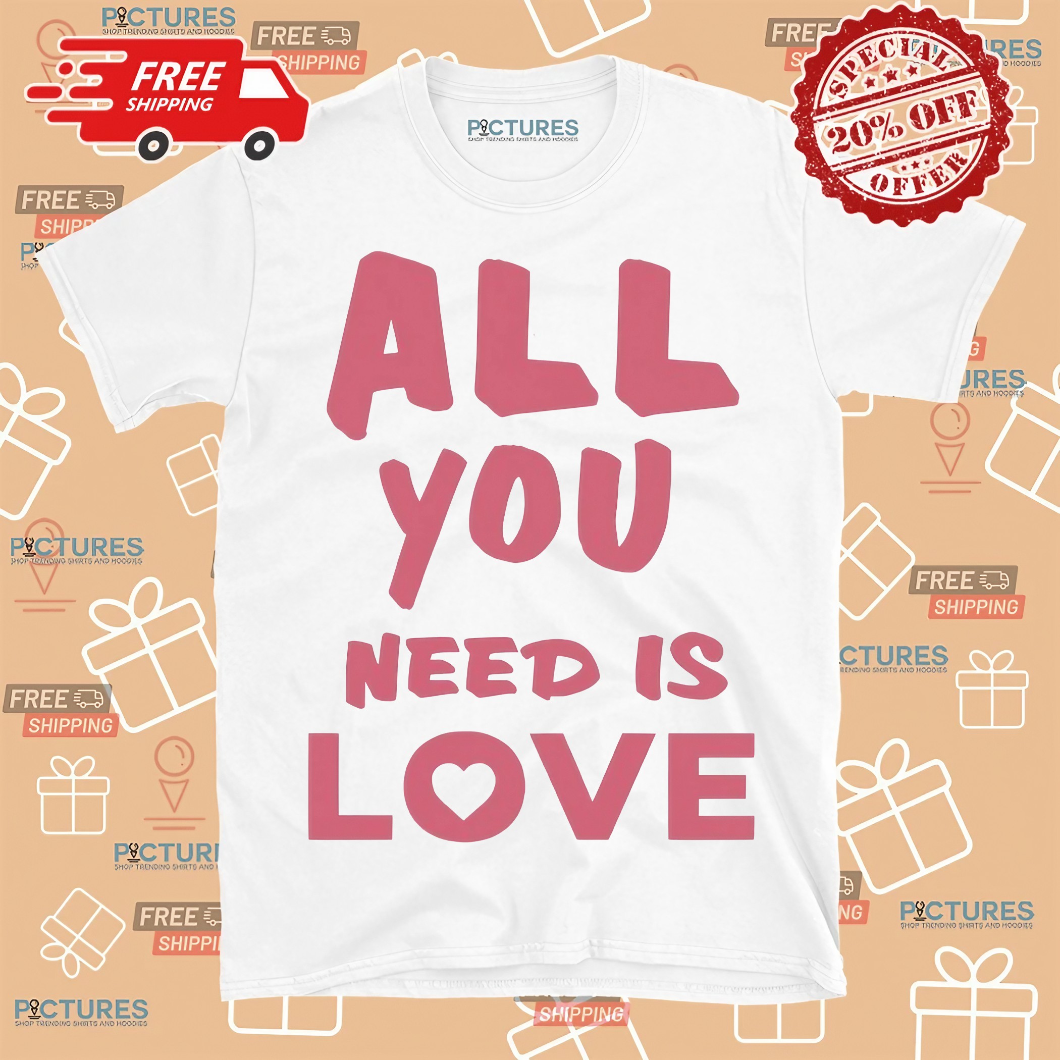 Amanda Knox Wearing All You Need Is Love T Shirt