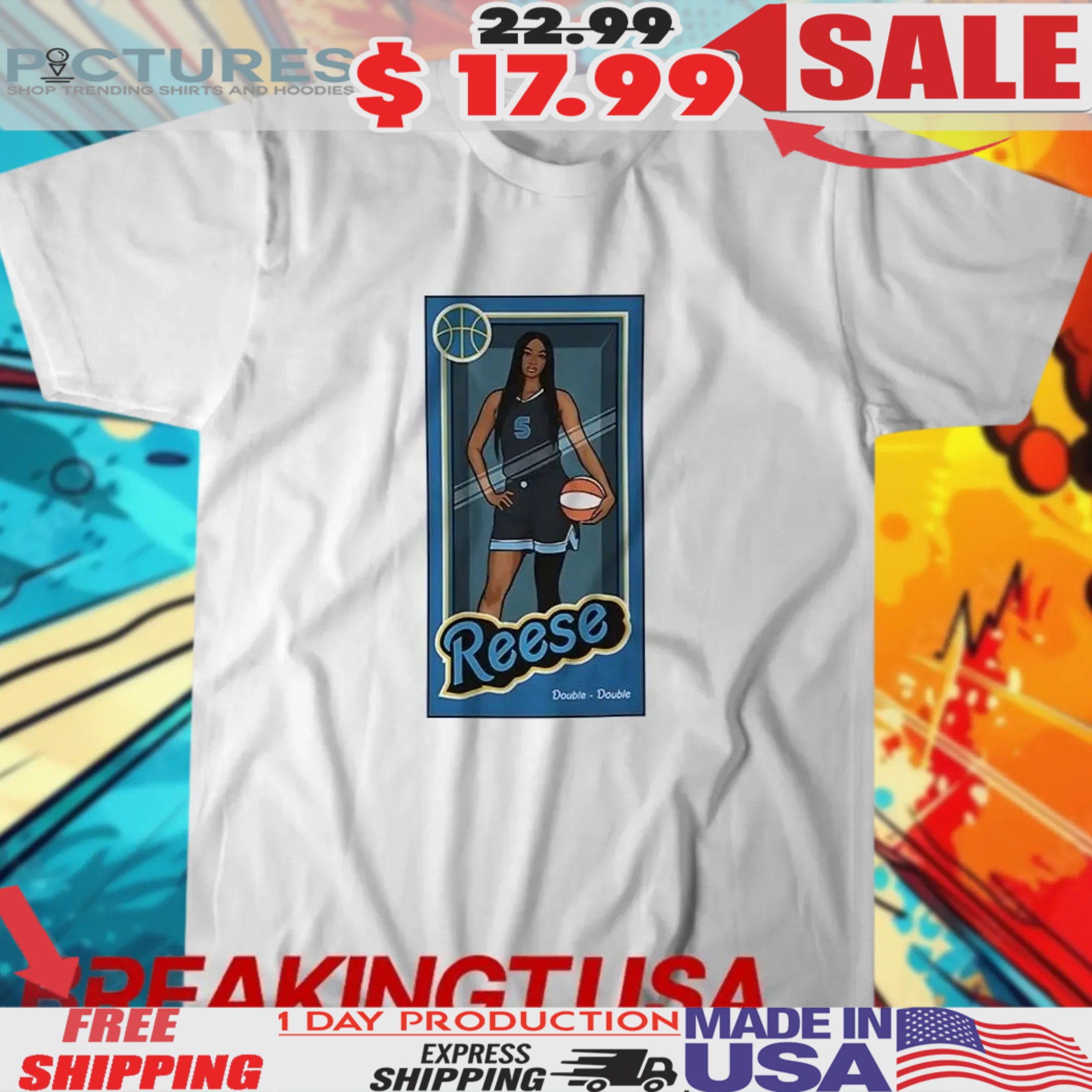 Angel Reese Barbie Doll Chicago Sky Basketball Shirt