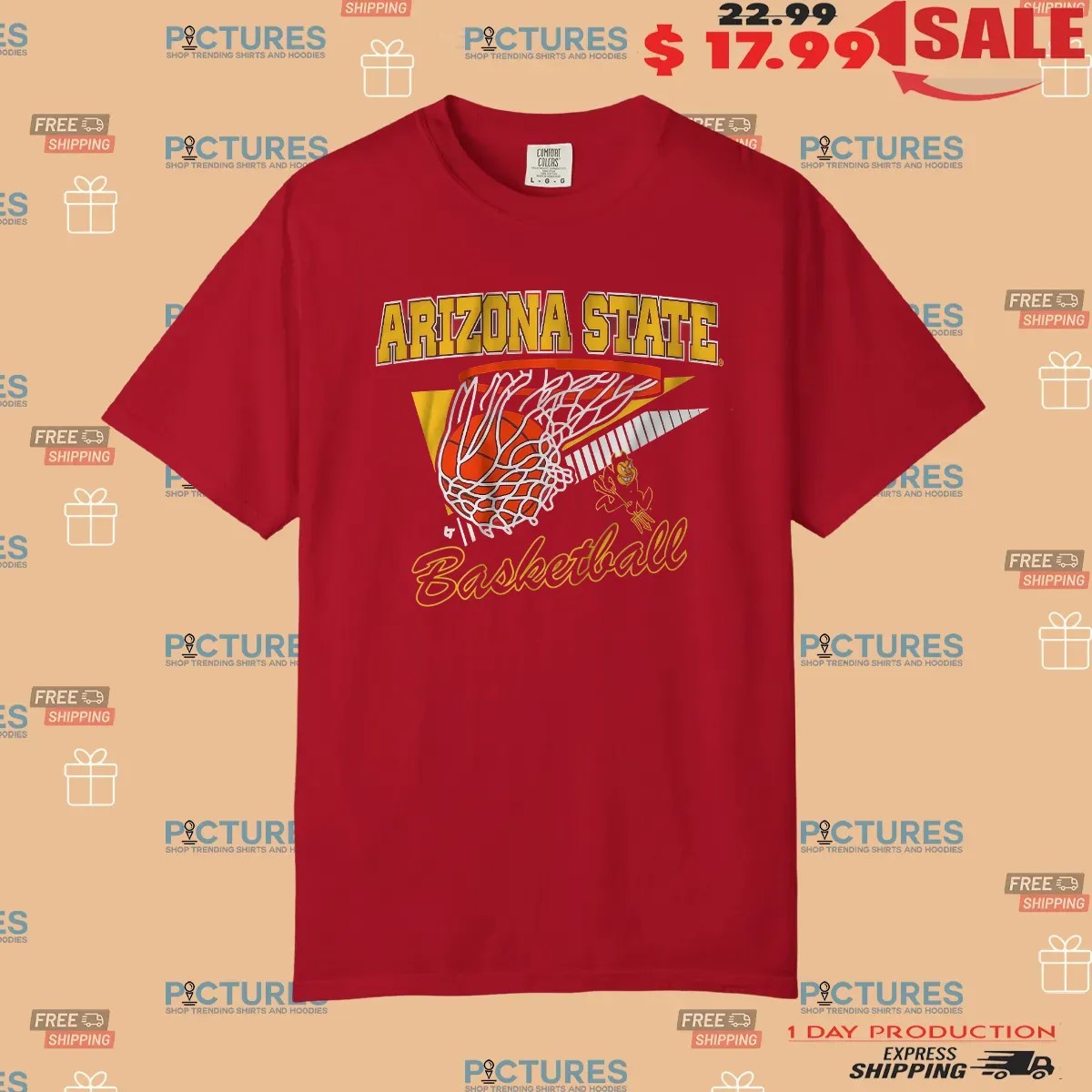 Arizona State Basketball Retro Swish T Shirt