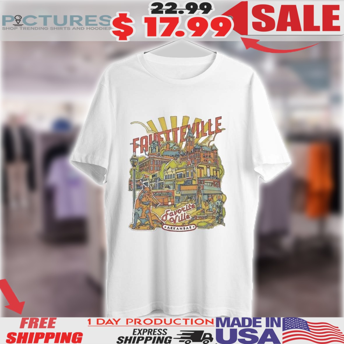 Arkansas Hometown Fayetteville Ville Shirt