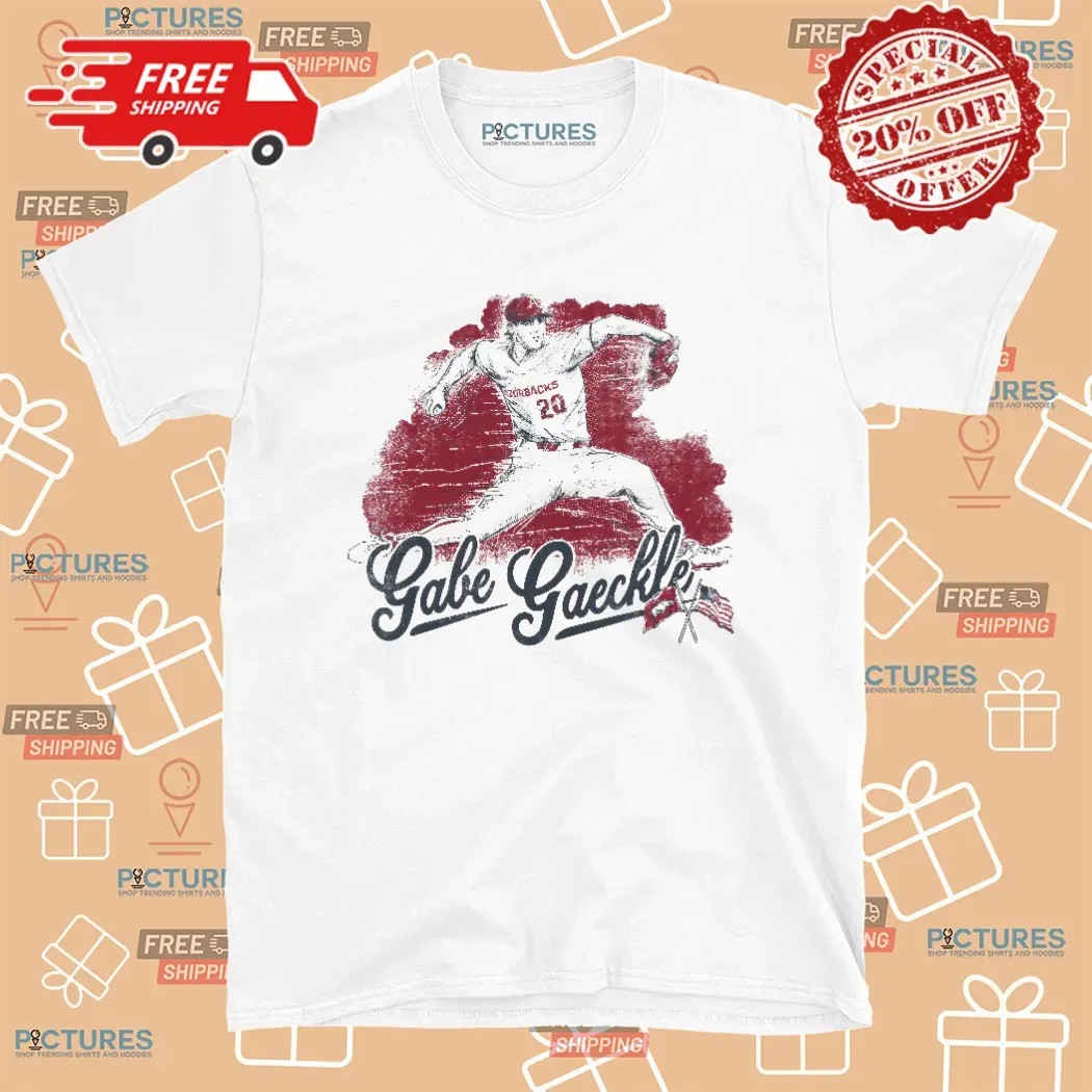 Arkansas Razorbacks Gabe Gaeckle Pitcher T Shirt 8 Arkansas Razorbacks Gabe Gaeckle Pitcher T Shirt