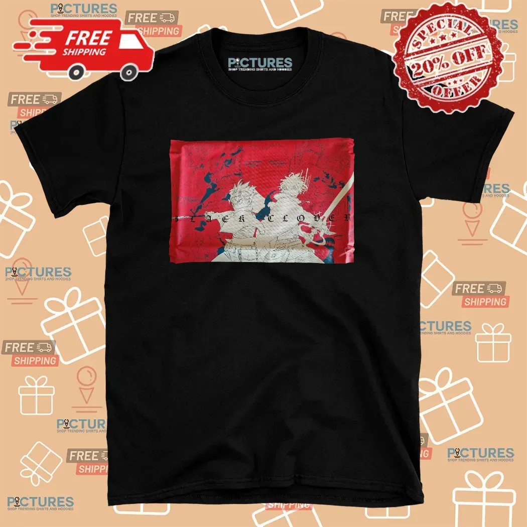 Asta and Yuno Black Clover Red Anime T Shirt