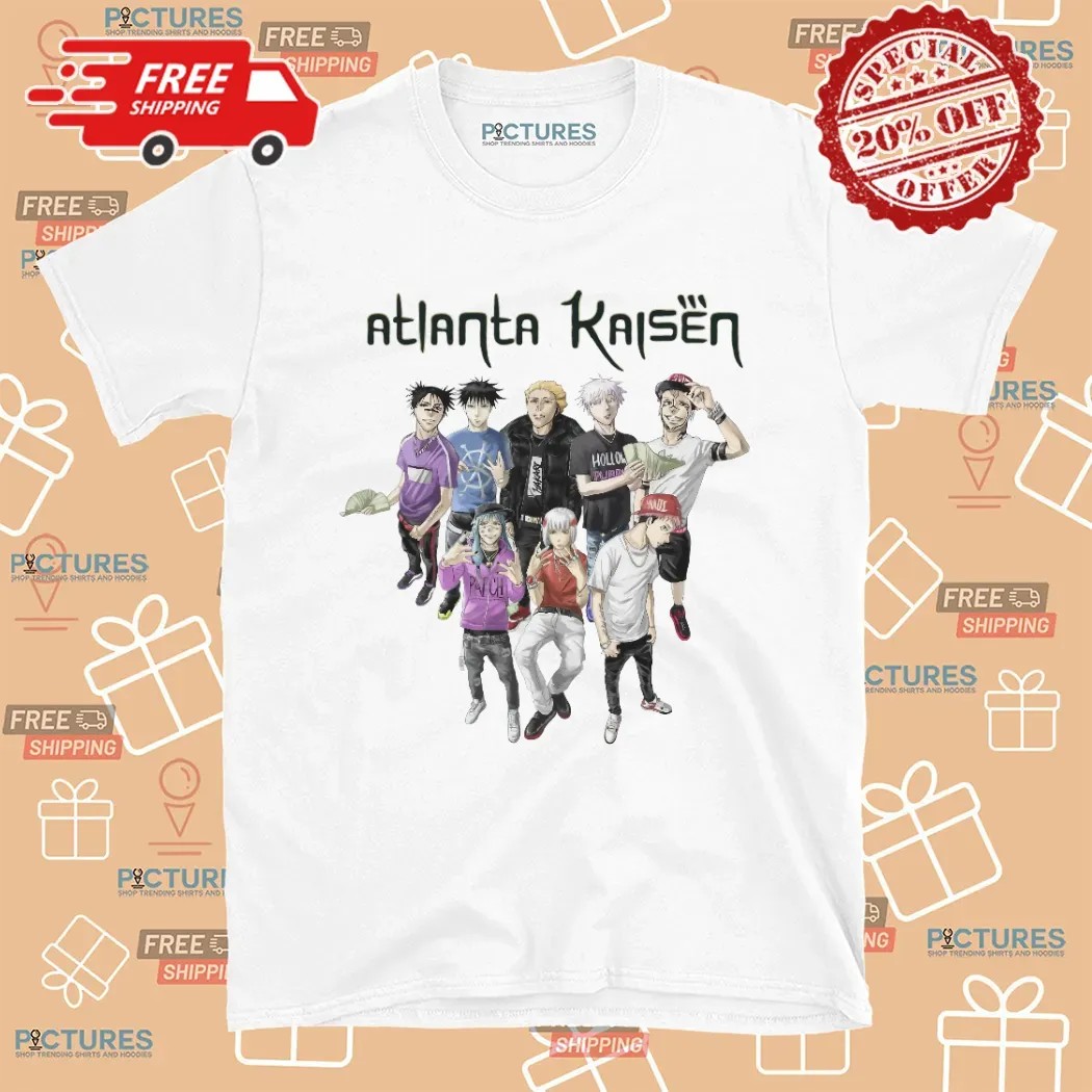 Atlanta Kaisen Jujutsu Kaisen Gojo Itadori Anime Crossover T Shirt
