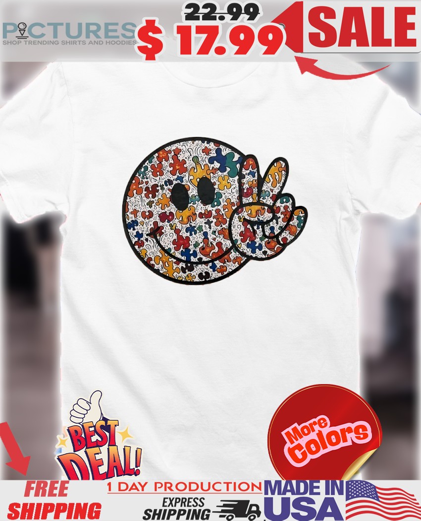 Autism Awareness smiley emoji shirt