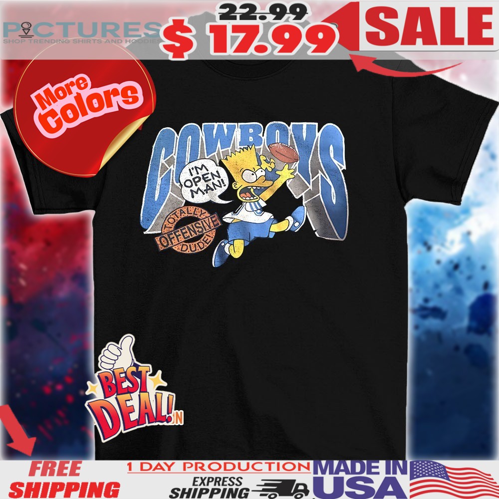 Bart Simpsons Dallas Cowboys I’m open man vintage shirt