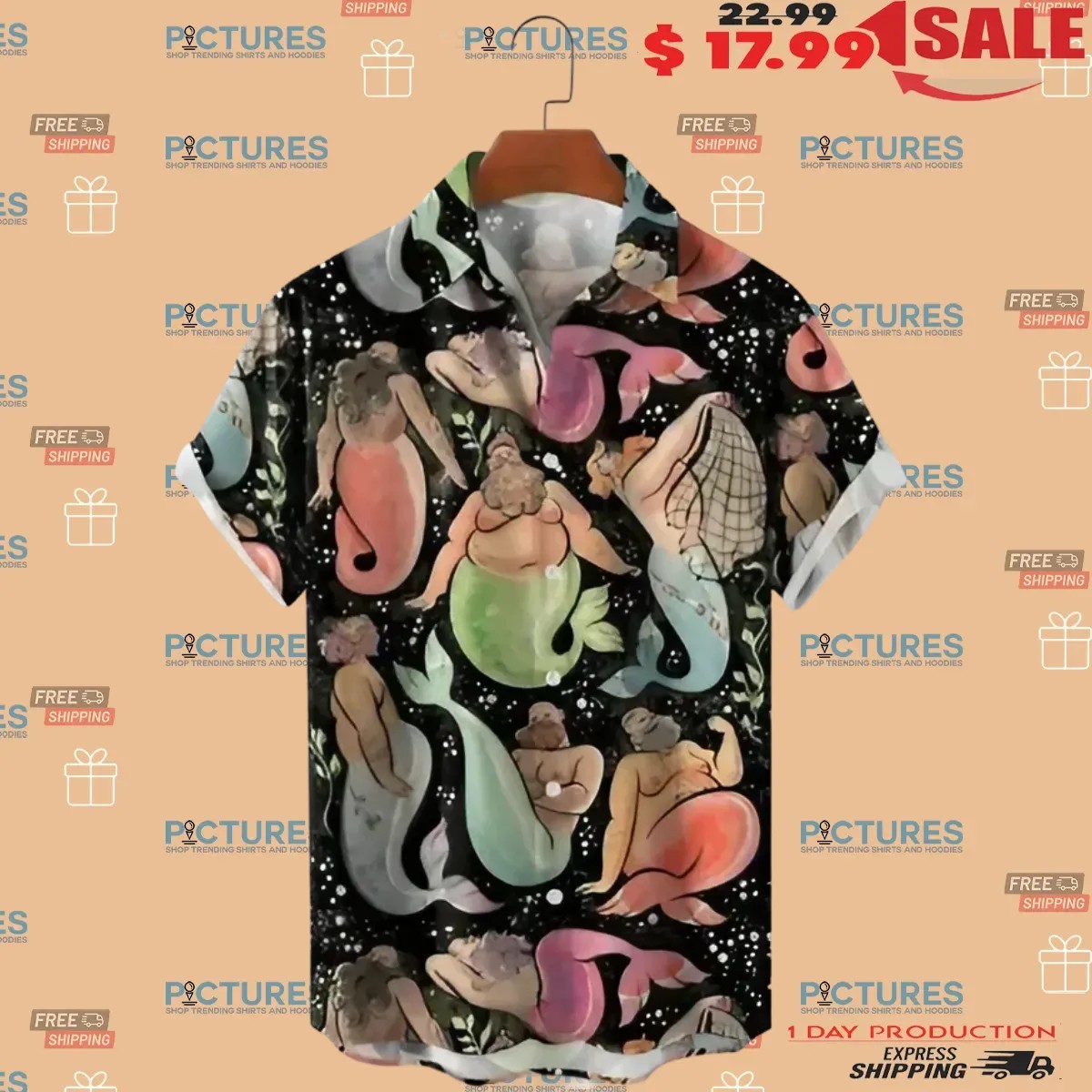 Beard And Barnacles Mermaid 3D All Over Print Shirt 2 Beard And Barnacles Mermaid 3D All Over Print Shirt