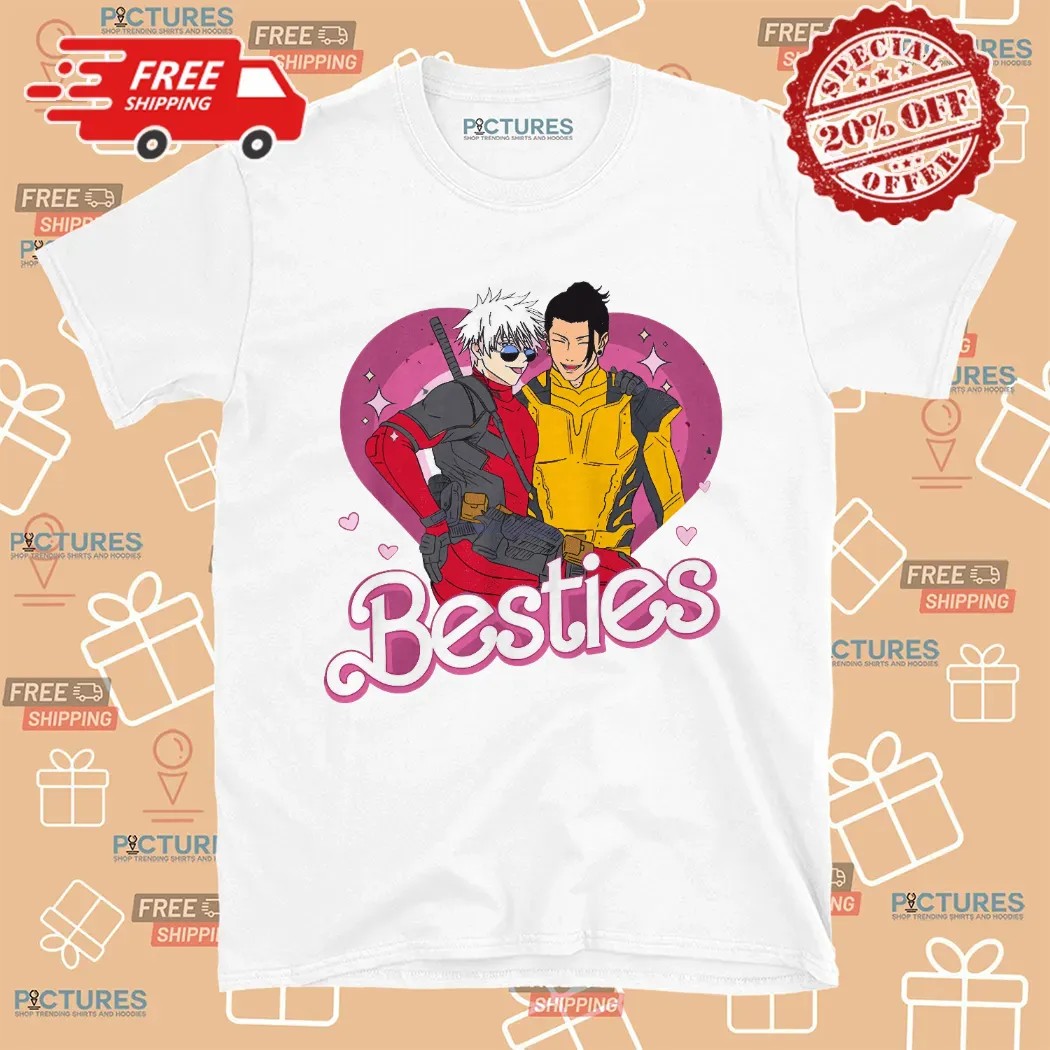 Bestie Gojo Geto Superhero Deadpool Wolverine T Shirt 7 Bestie Gojo Geto Superhero Deadpool Wolverine T Shirt