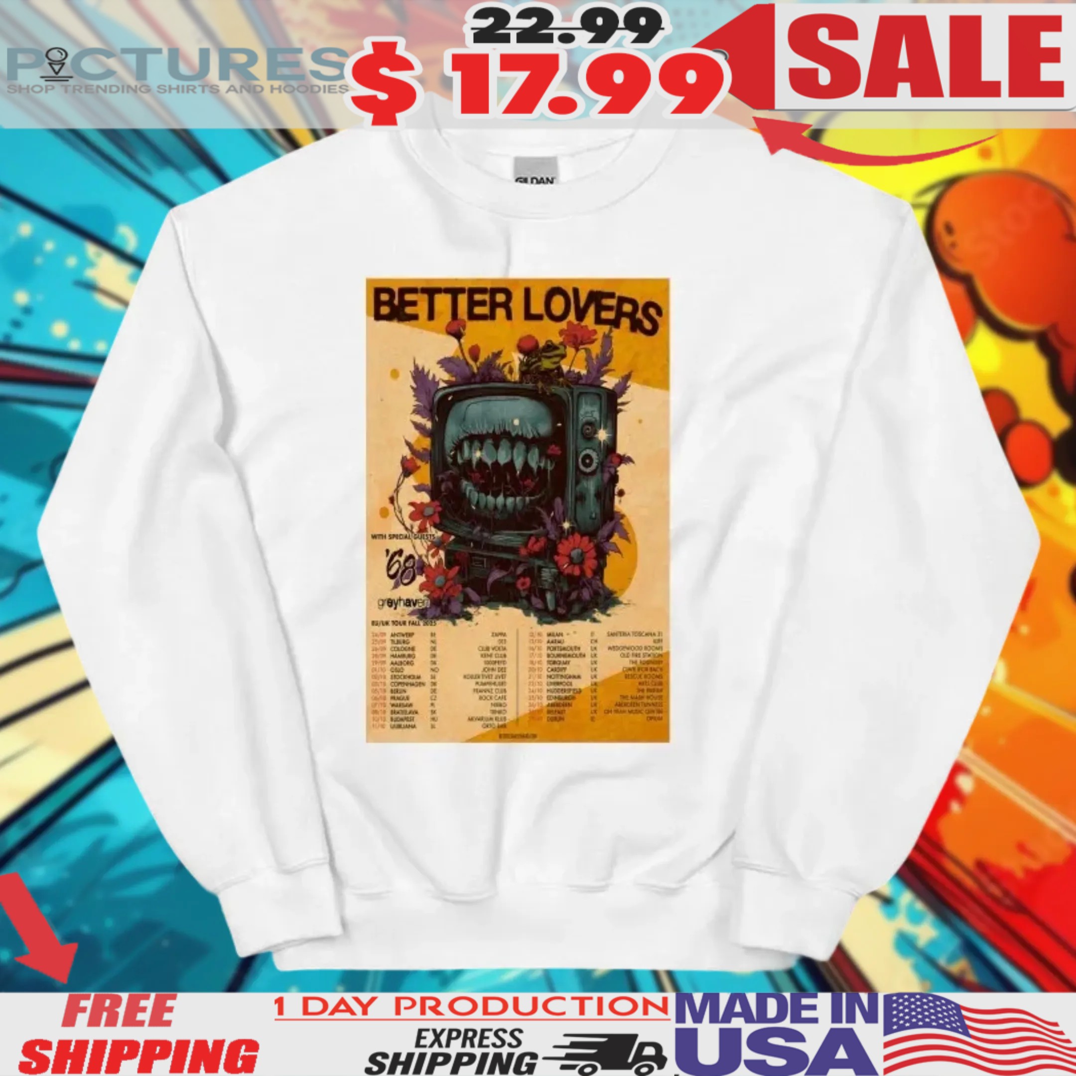 Better Lovers EU UK Tour Fall 2025 Shirt