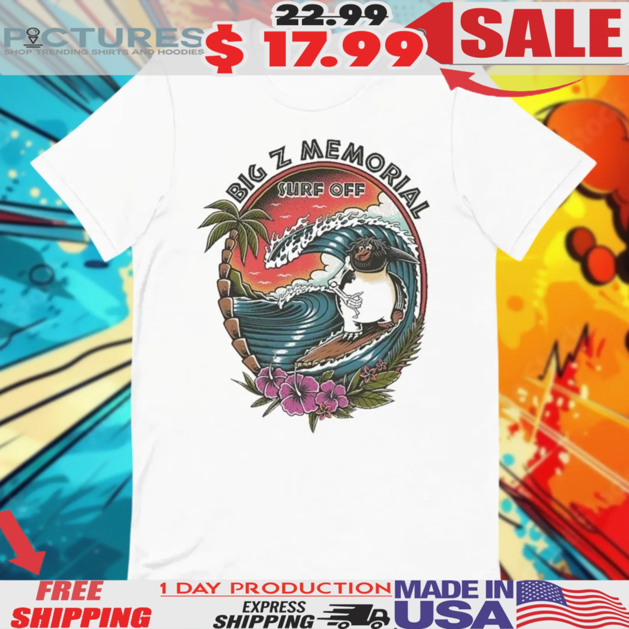 Big Z Memorial Surf Off Surf Wave Shirt