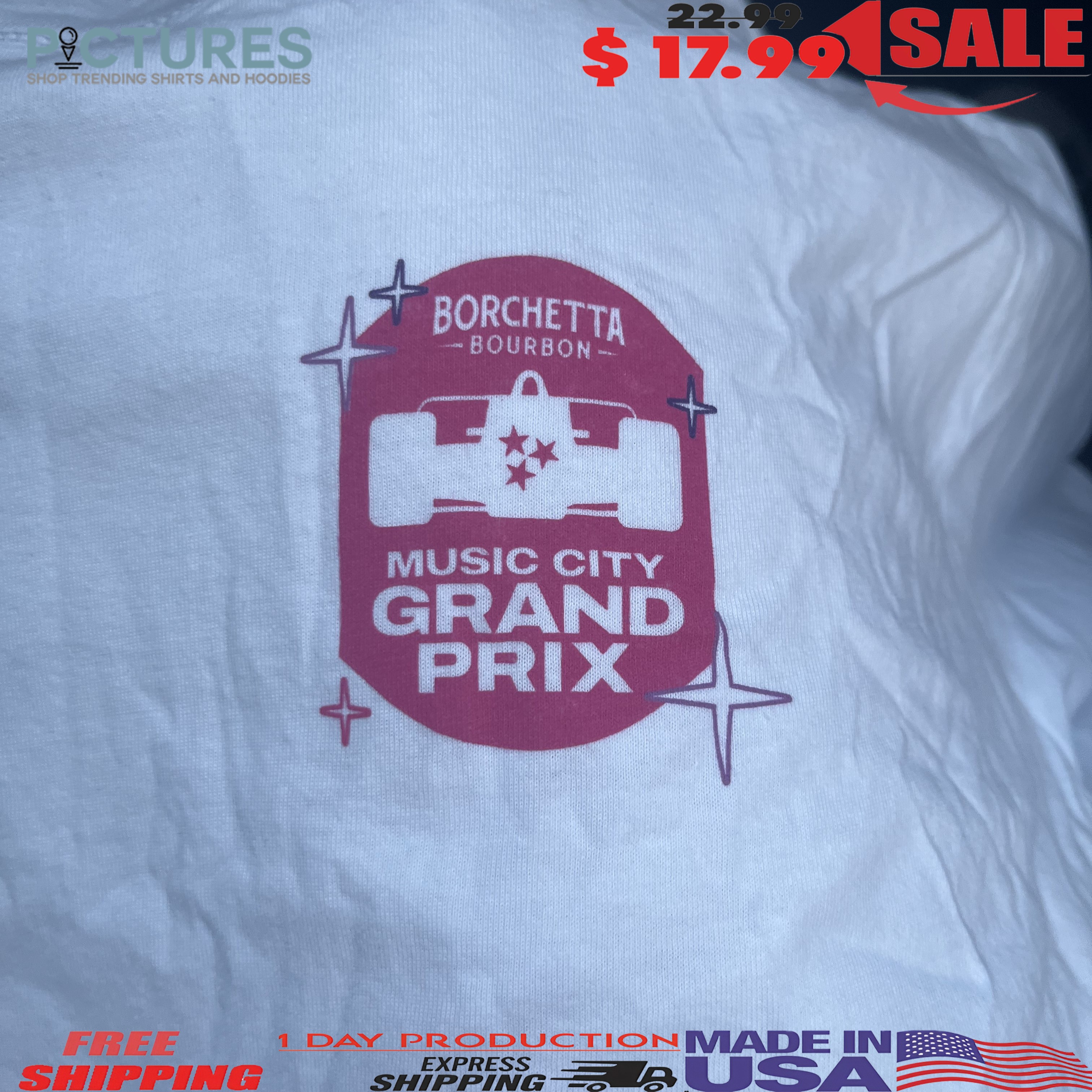 Borchetta Bourbon 2025 Music City Grand Prix Let's Go Girls T Shirt
