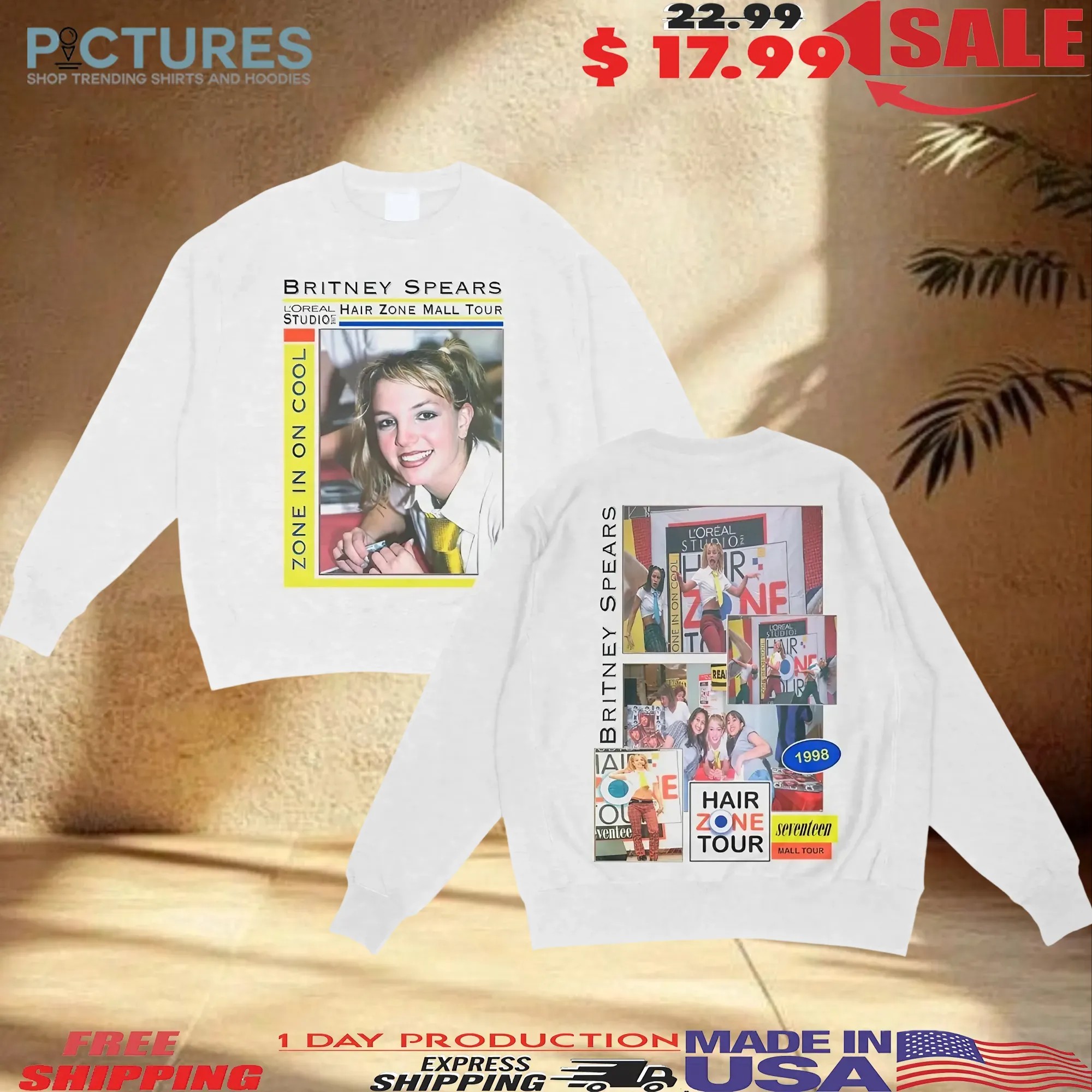 Britney Hair Zone Mall Tour T Shirt