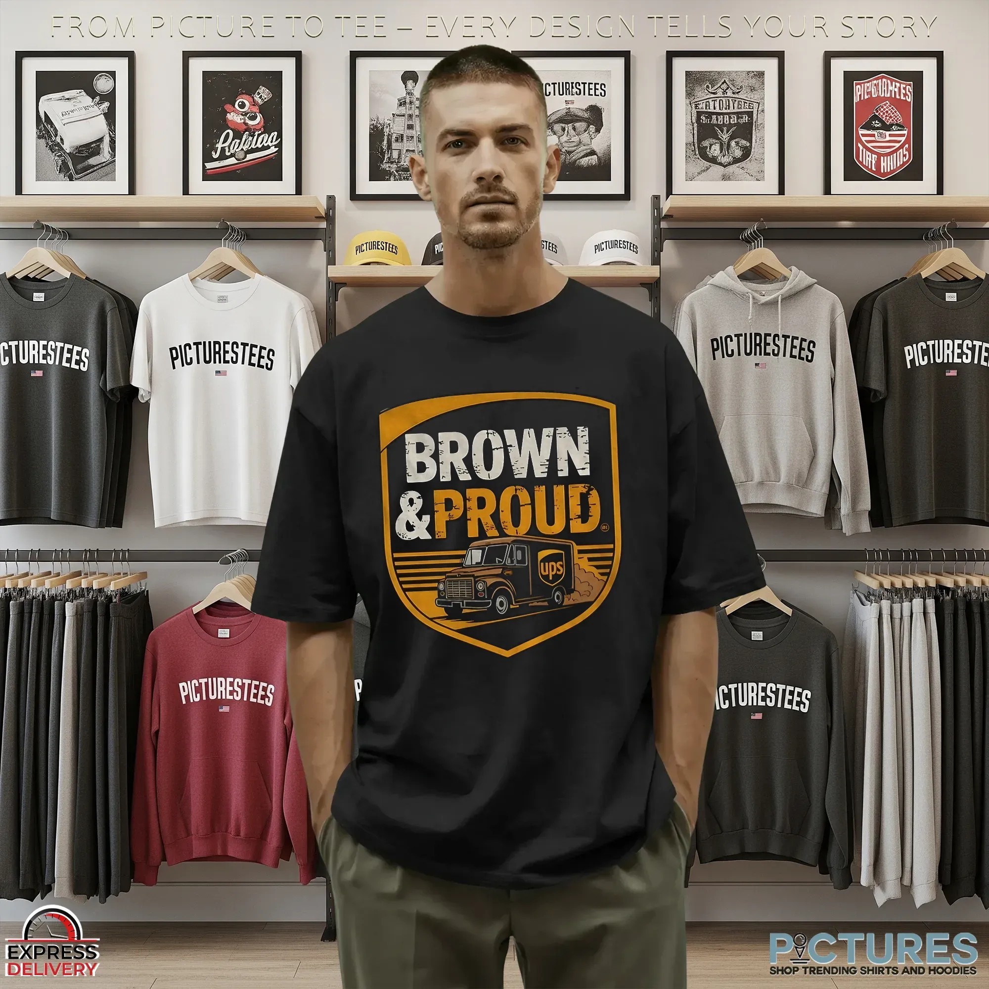 Brown And Proud Ups Driver Pride Logo T Shirt 9 Brown And Proud Ups Driver Pride Logo T Shirt