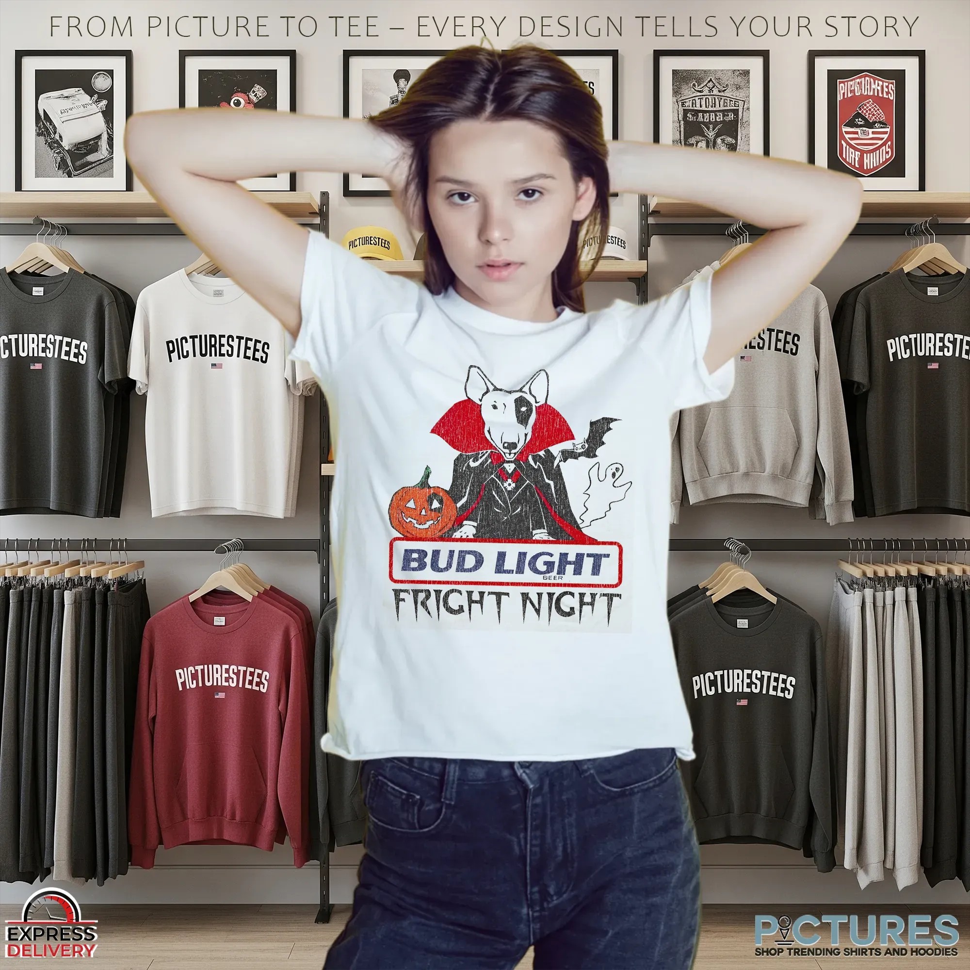 Bud Light Fright Night Pumpkin Halloween T Shirt