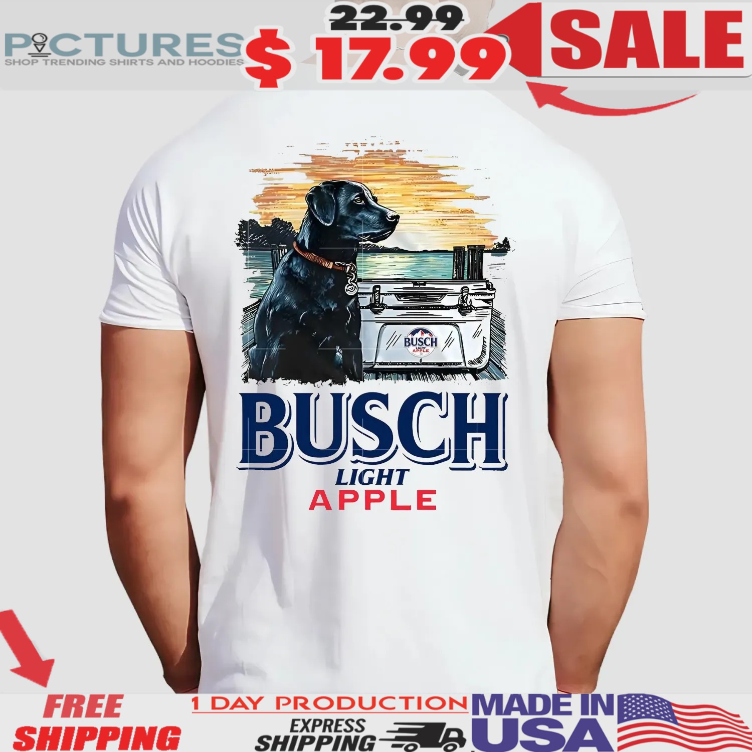 Busch Light Apple Best Friend Dog Lover T Shirt