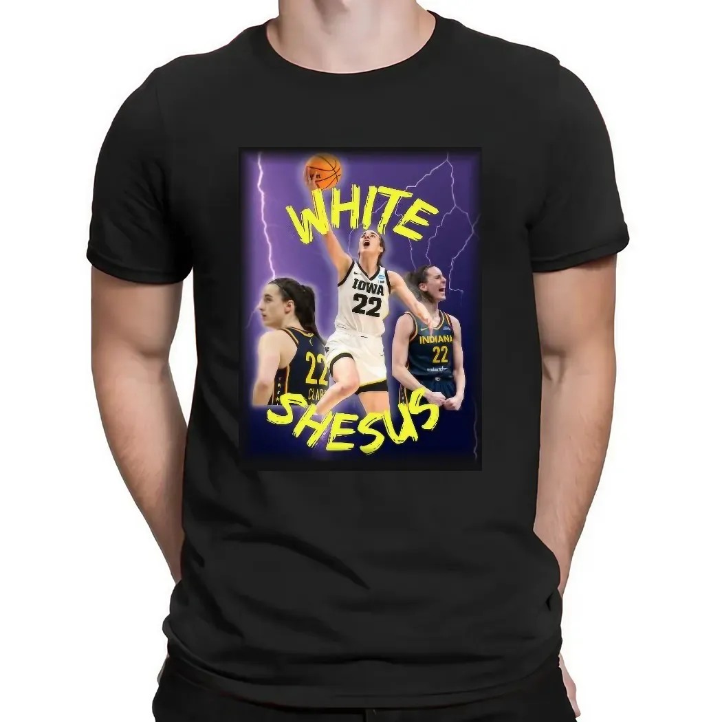 Caitlin Clark White Shesus Bootleg T Shirt