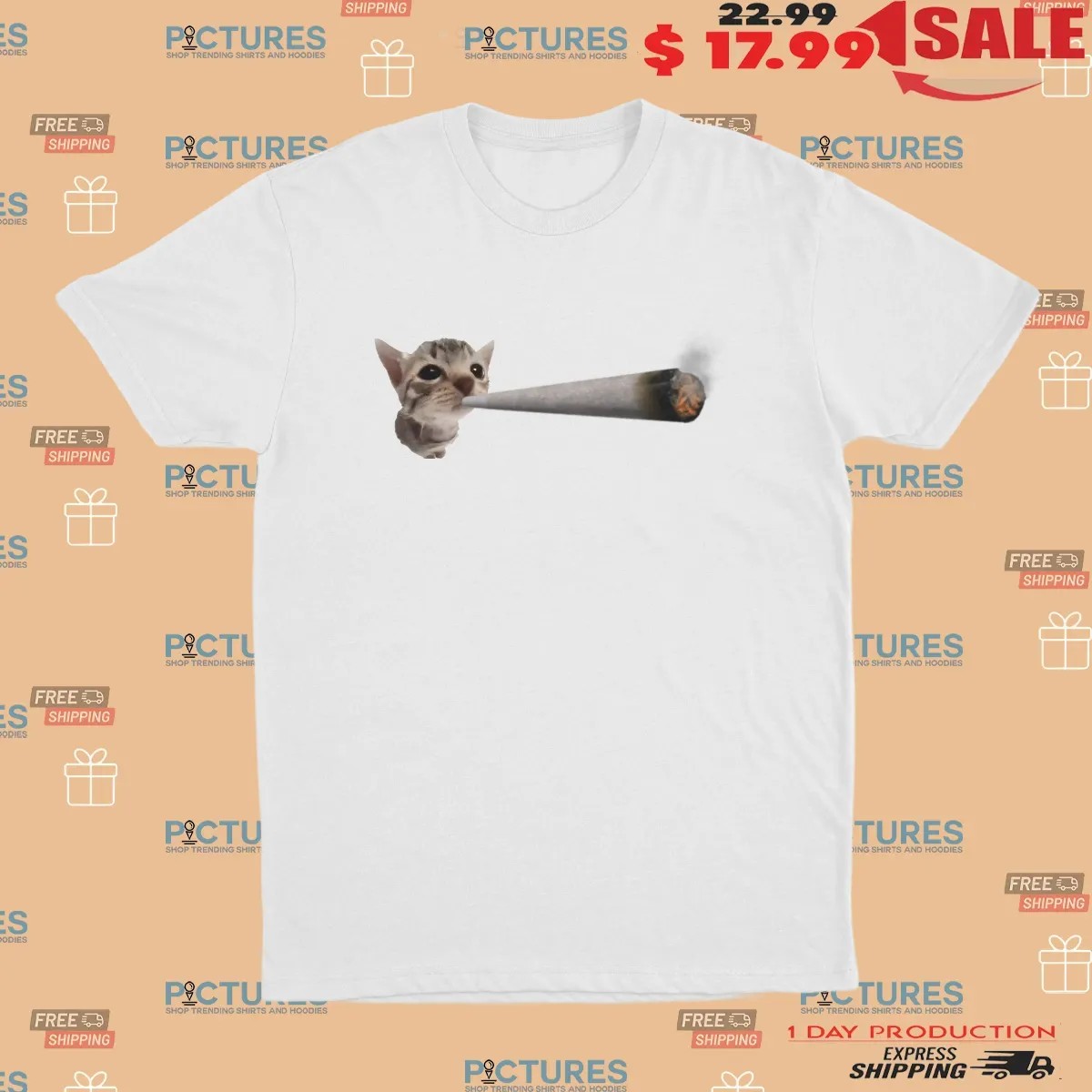 Cat Smoking Joint Meme T Shirt 2 Cat Smoking Joint Meme T Shirt