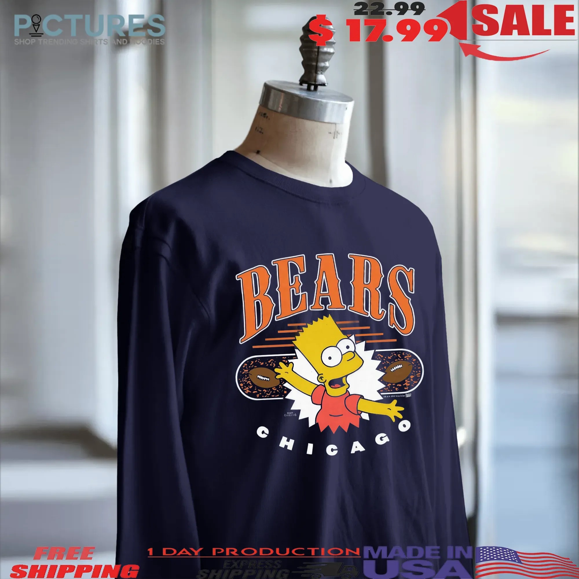 Chicago Bears football The Simpsons Mashup T Shirt