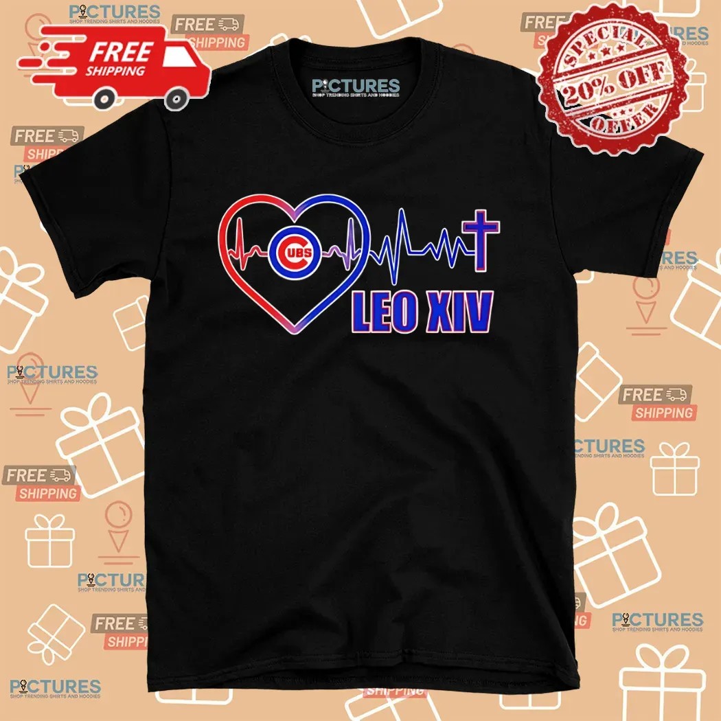 Chicago Cubs Pope Leo XIV Heartbeat Shirt