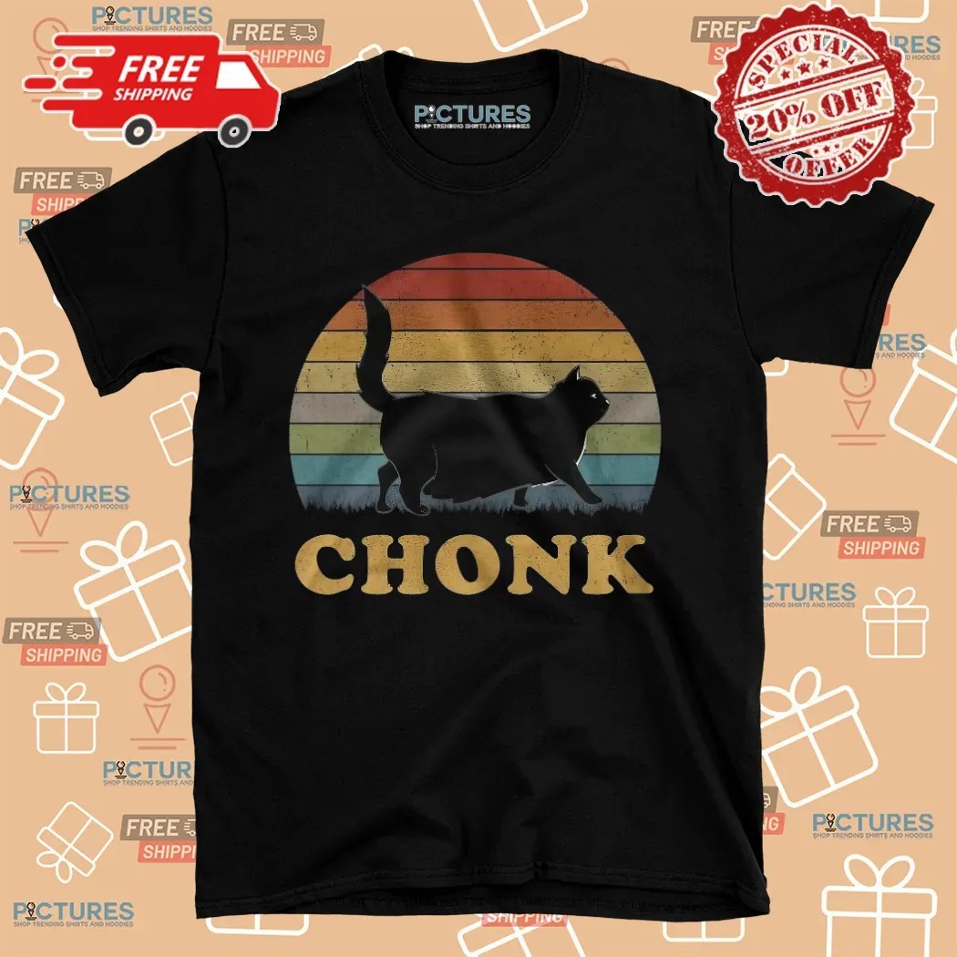 Chonk Cat Sunset Retro Shirt