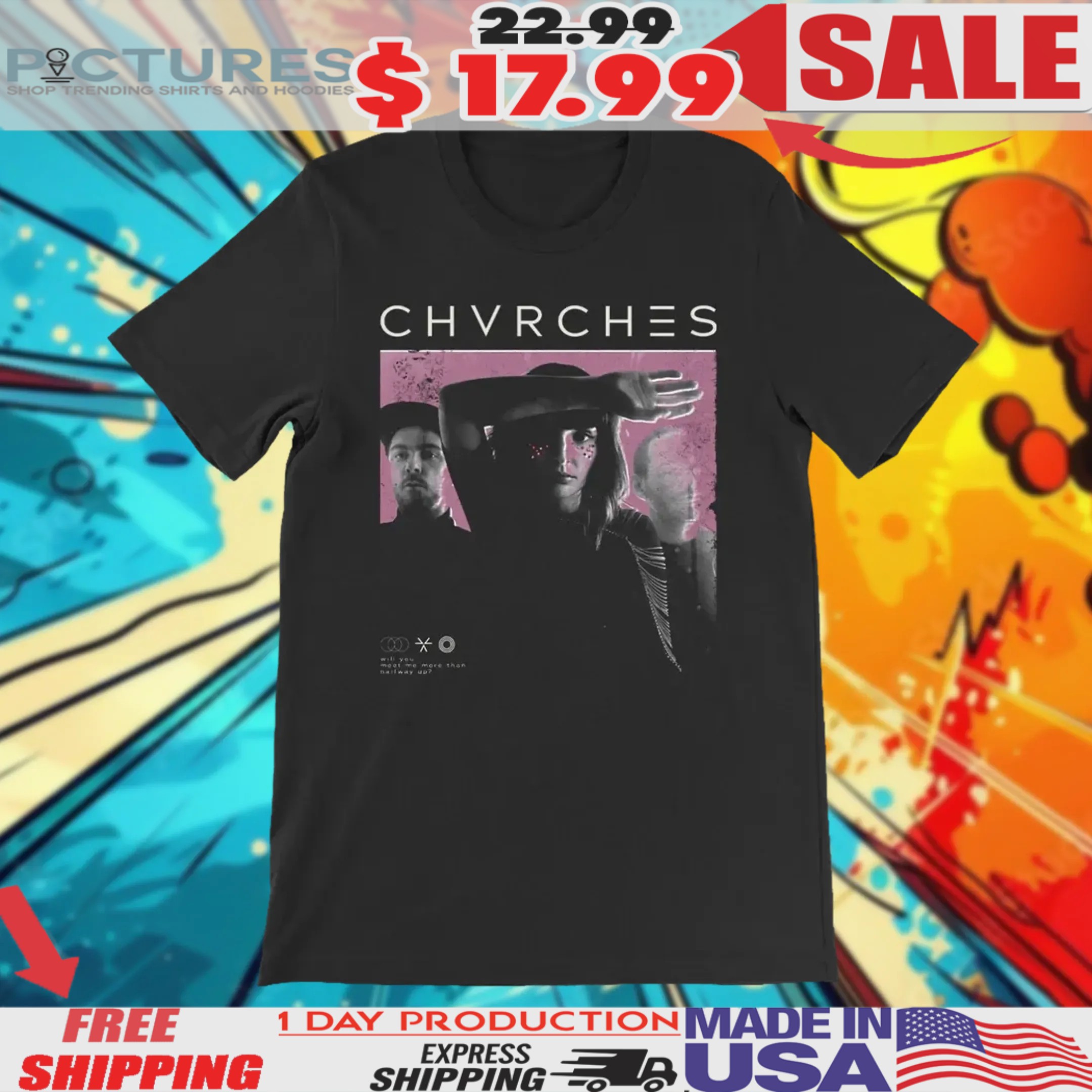 Chvrches Every Open Eye Glitch Portrait Shirt